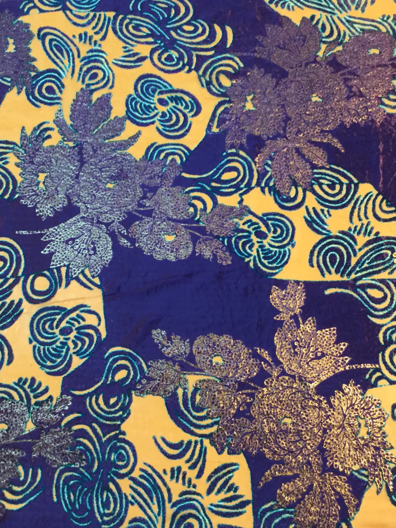 Silk and Rayon Burnout Velvet