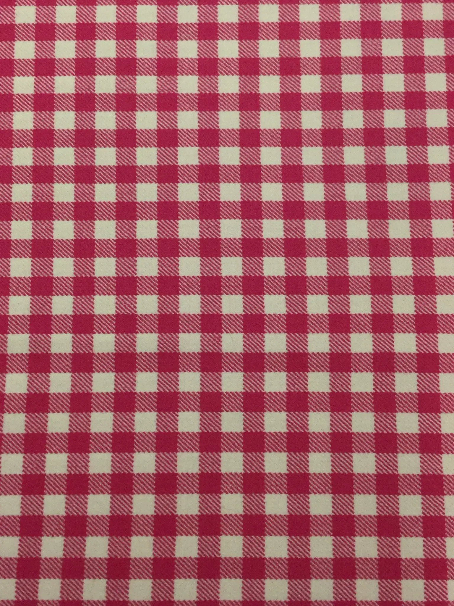 Italian Wool Gingham in Fuchsia White