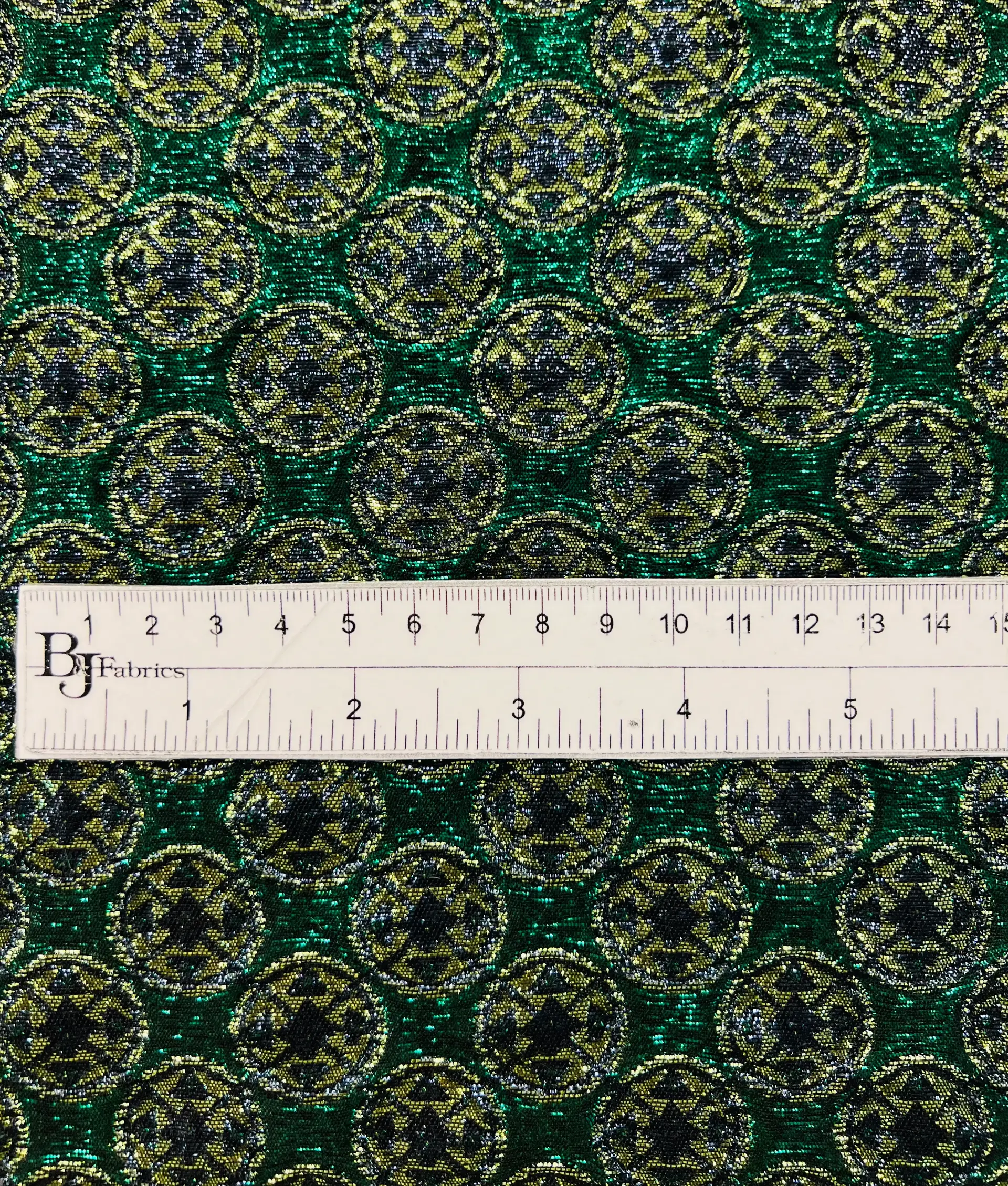 Metallic Brocade in Green