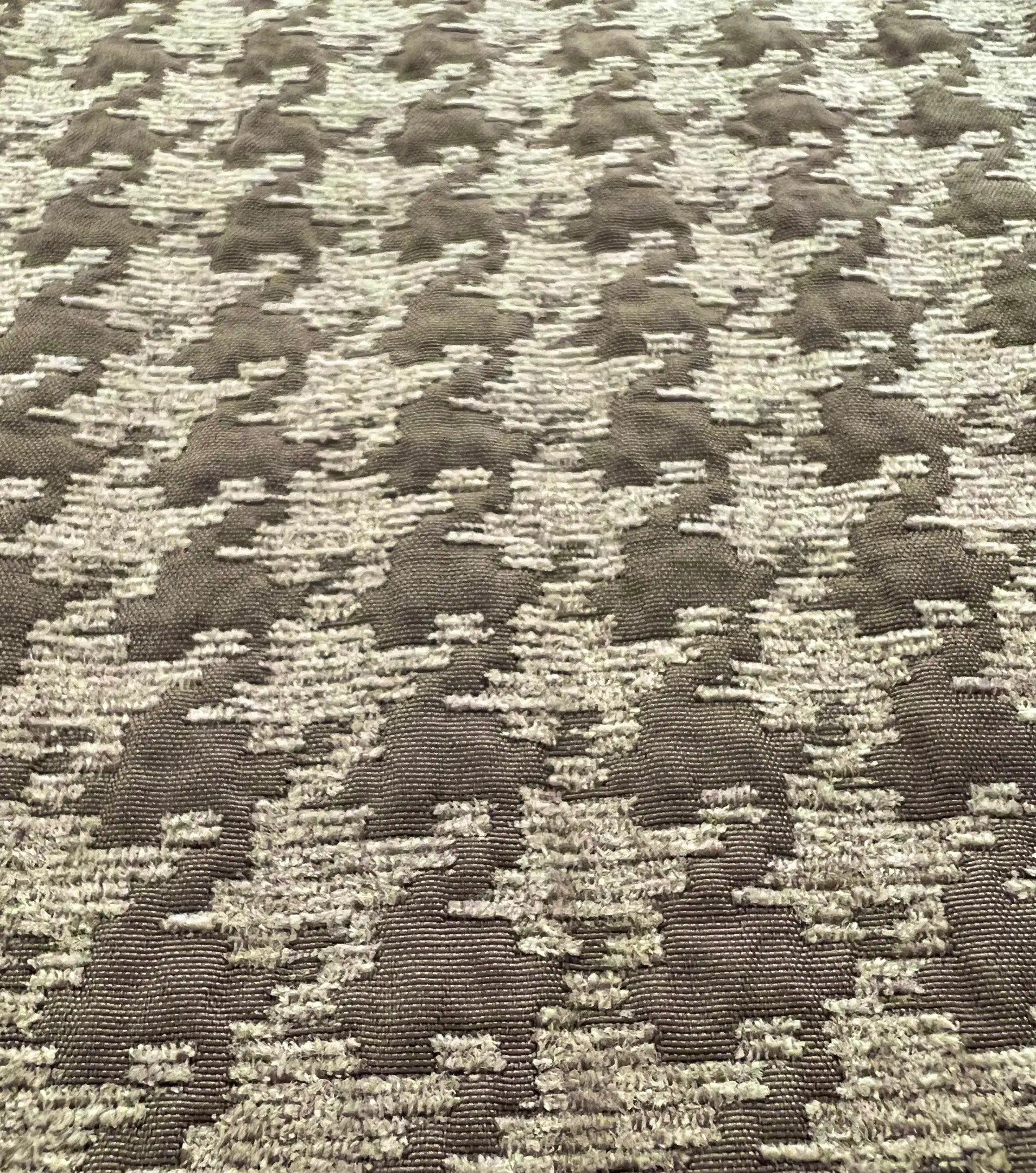 Houndstooth Chenille Brocade in Taupe