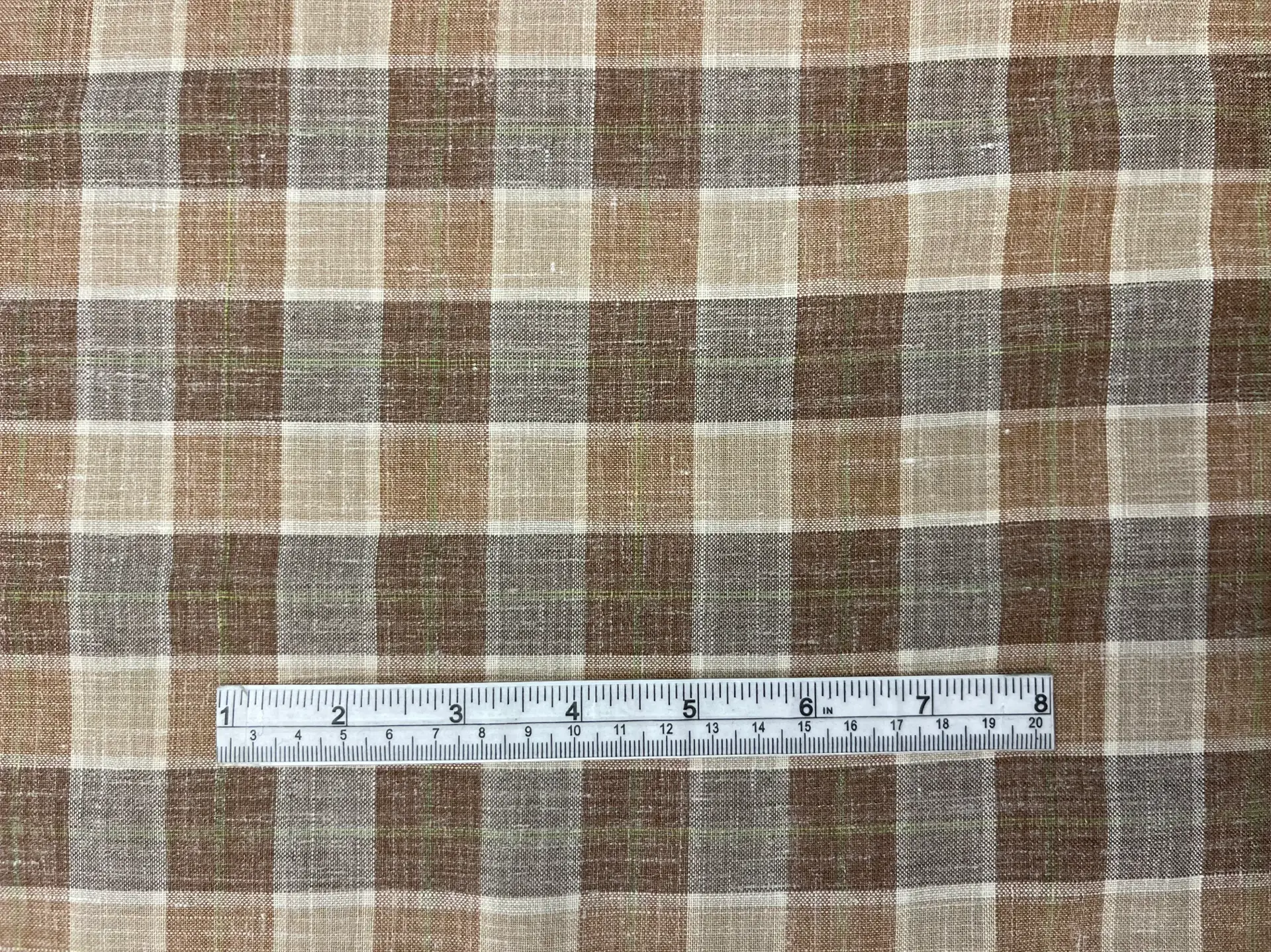 Made in Italy Wool/Silk/Linen Plaid