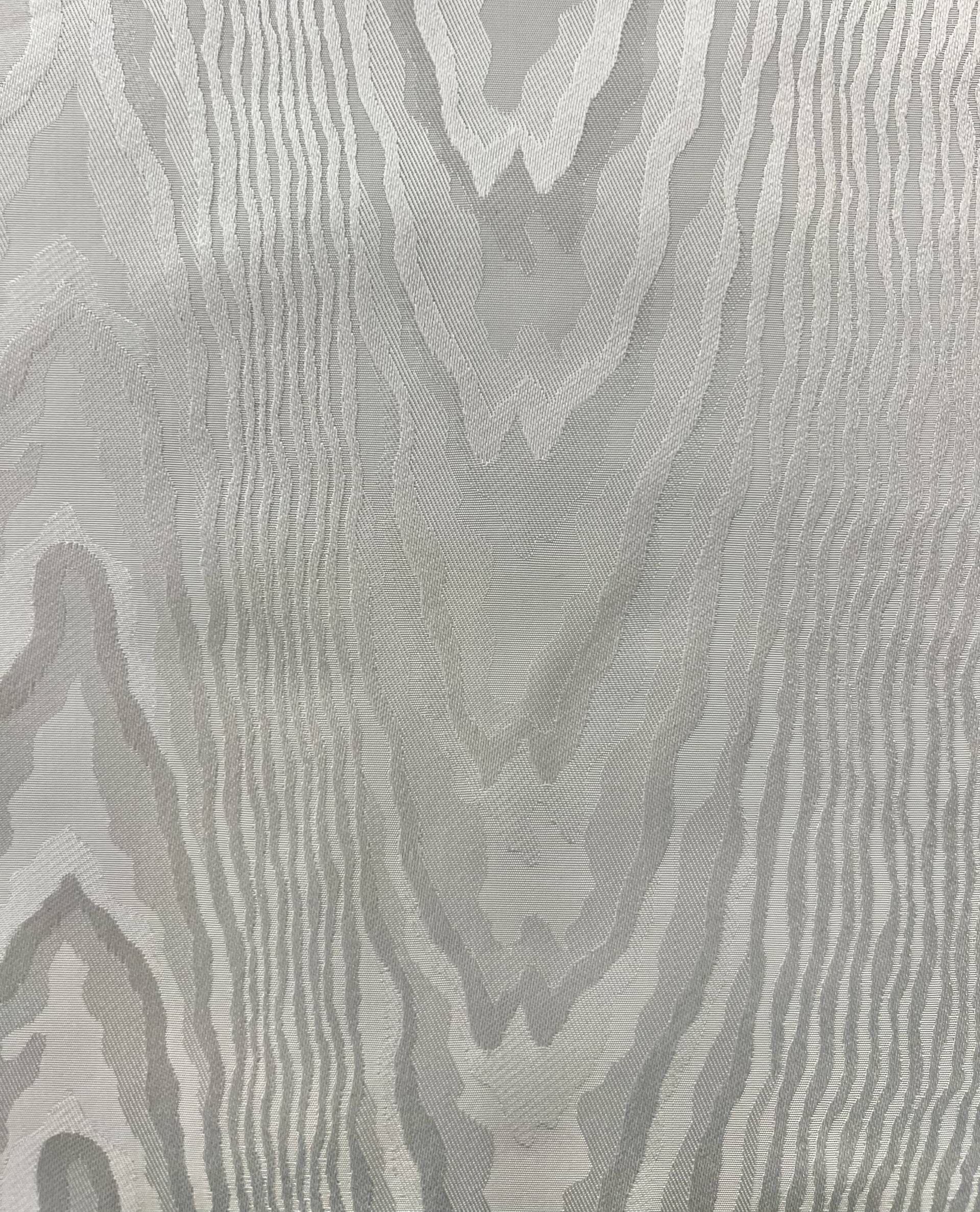 Pure Silk Moirés Brocade in Silk White 