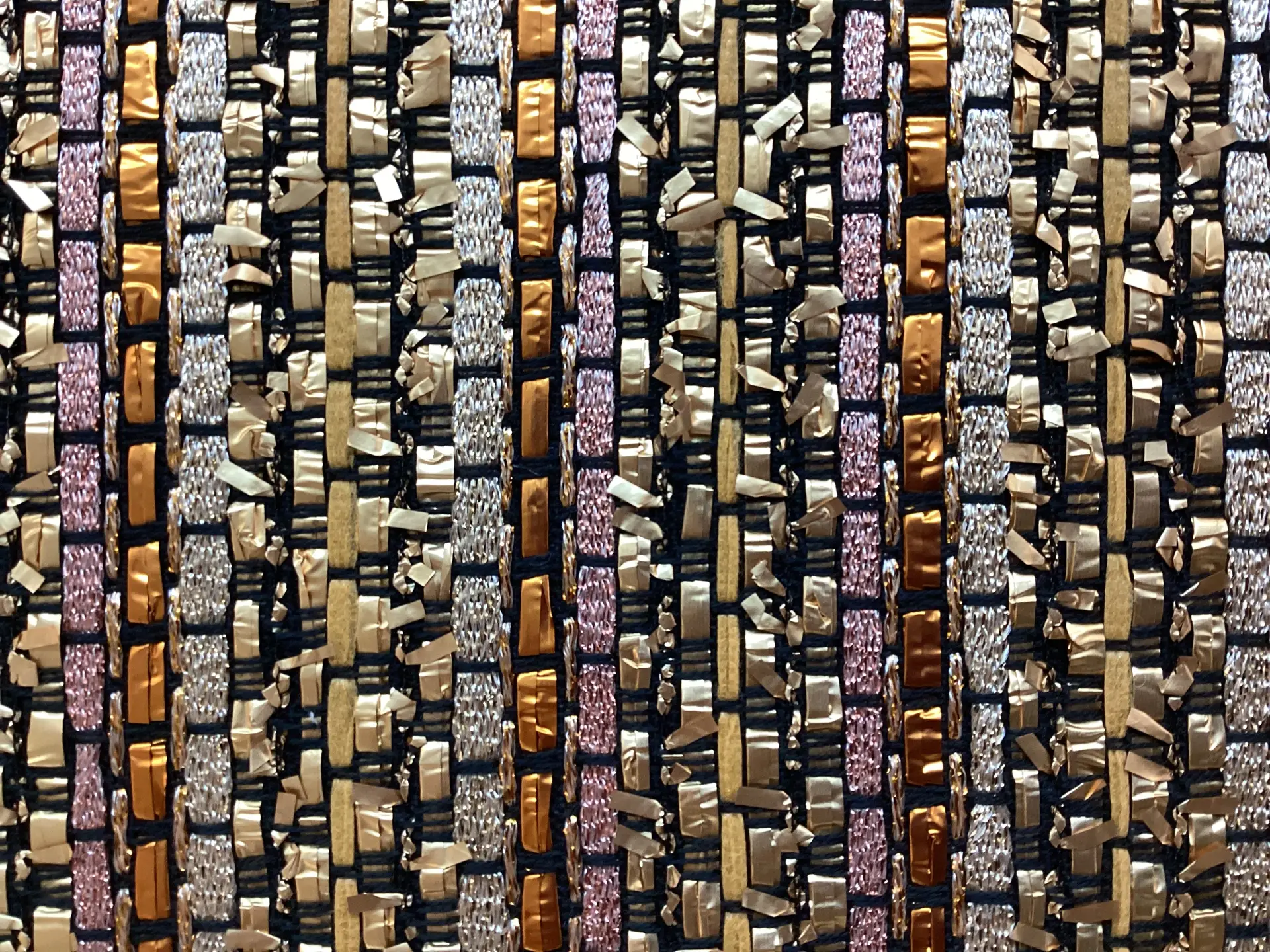 Italian Cotton Blend Metallic Couture Tweed