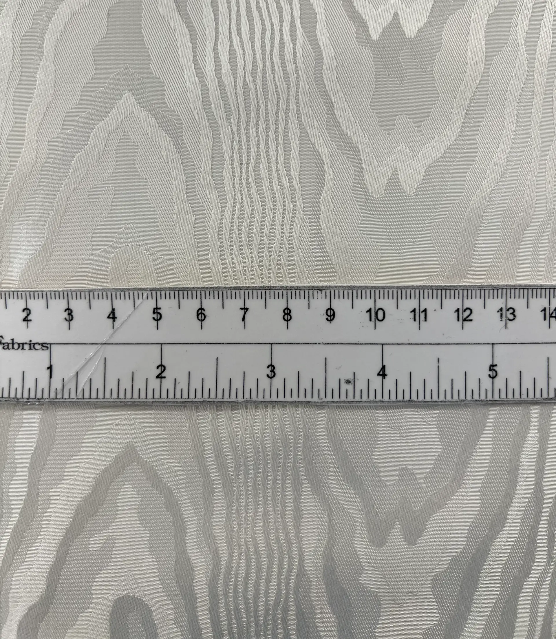 Pure Silk Moirés Brocade in Silk White 