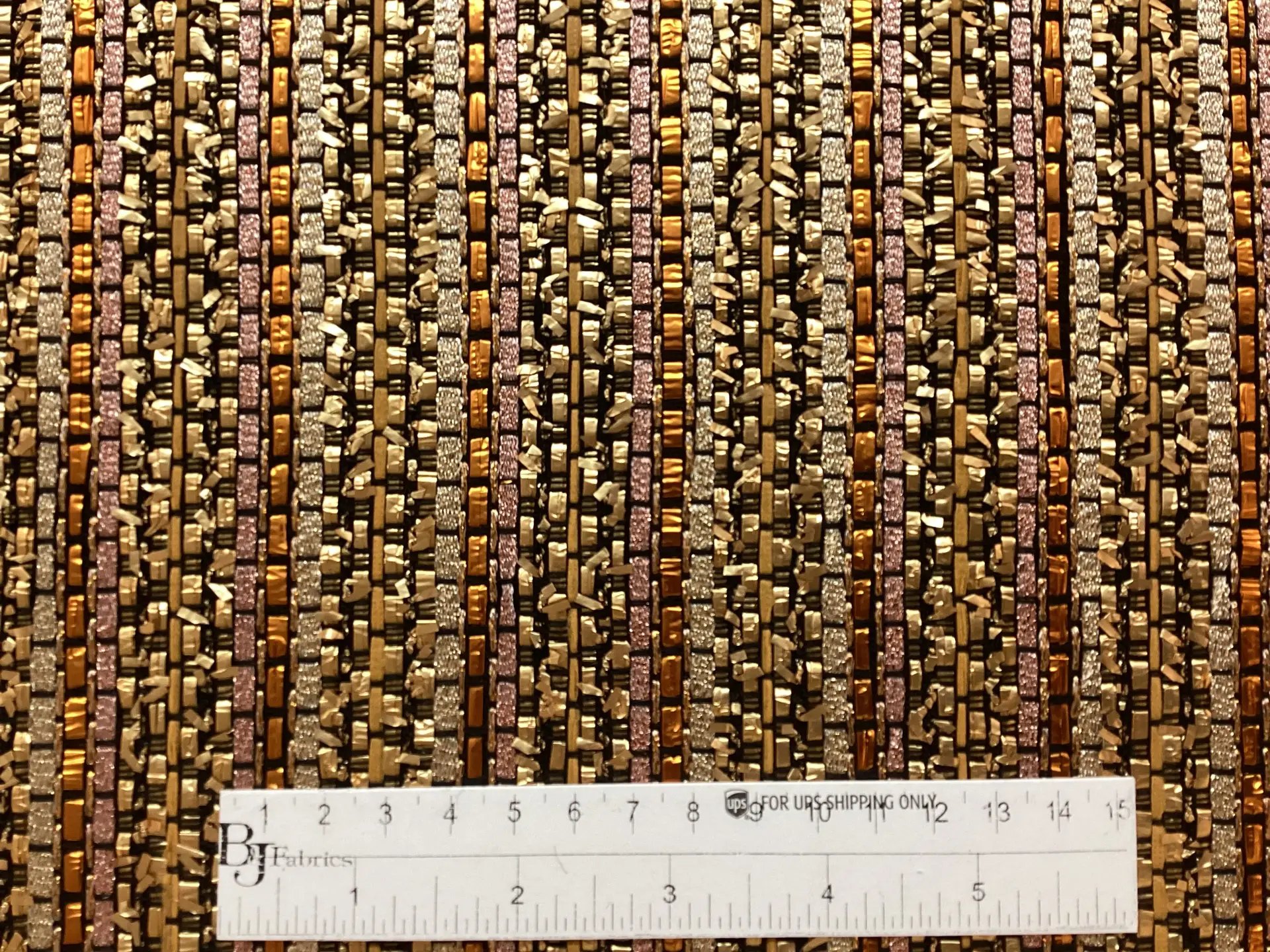 Italian Cotton Blend Metallic Couture Tweed