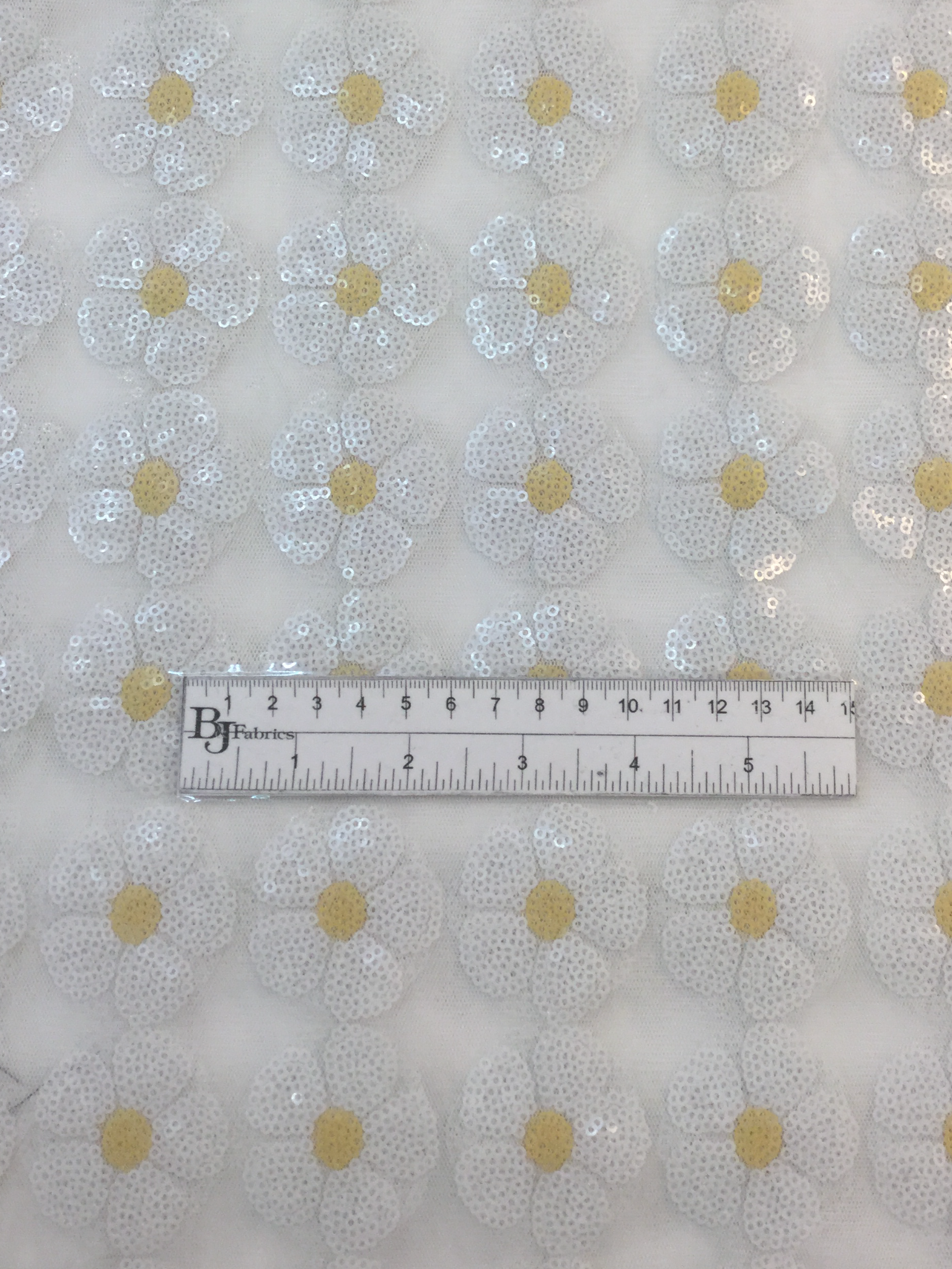 Sequins on Stretch Tulle
