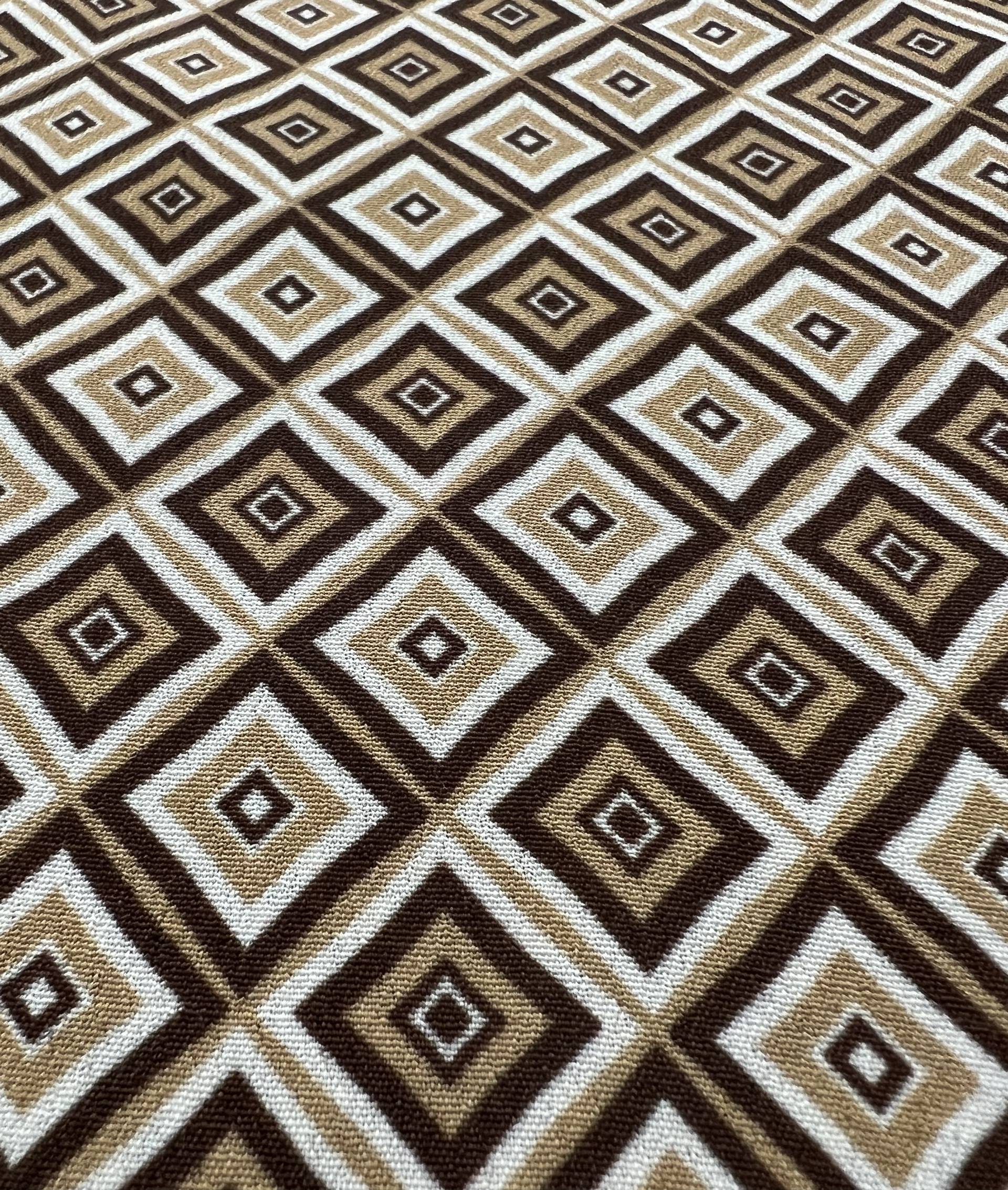 Printed 100% Viscose Tissue crepé in Browns