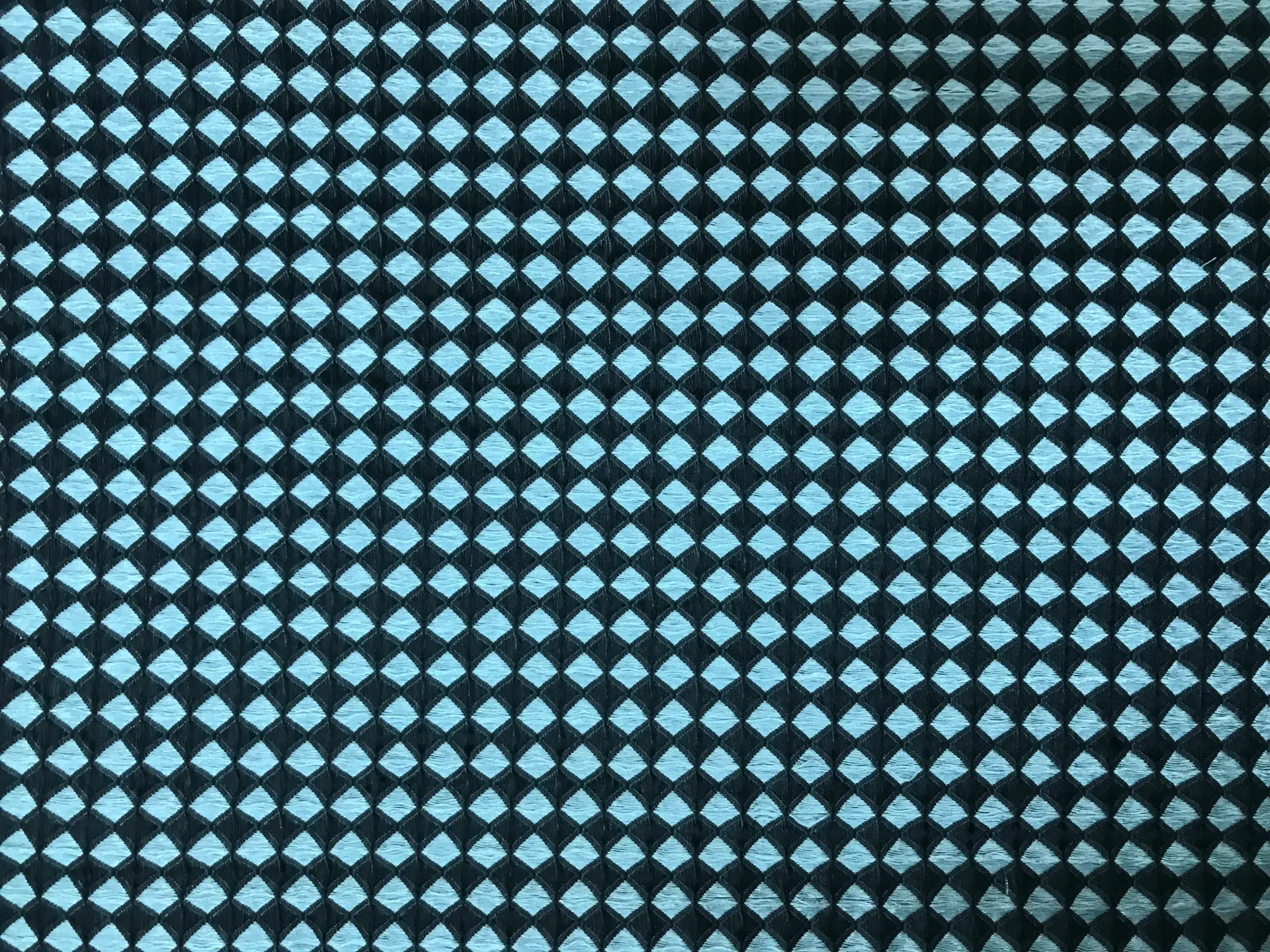 diamond geometric brocade in black and powder blue 