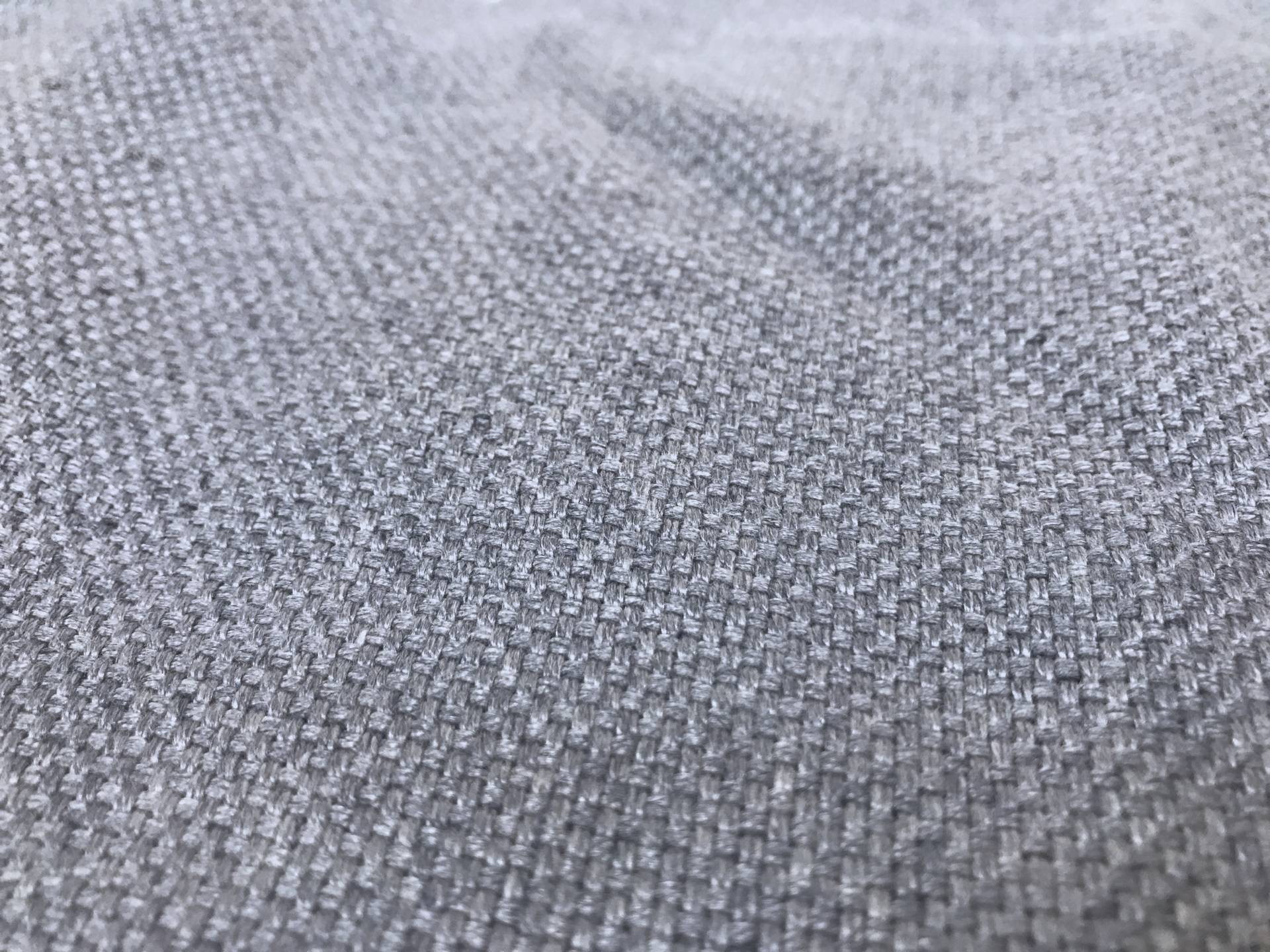 bamboo and linen blend in bluetan closeup to show texture