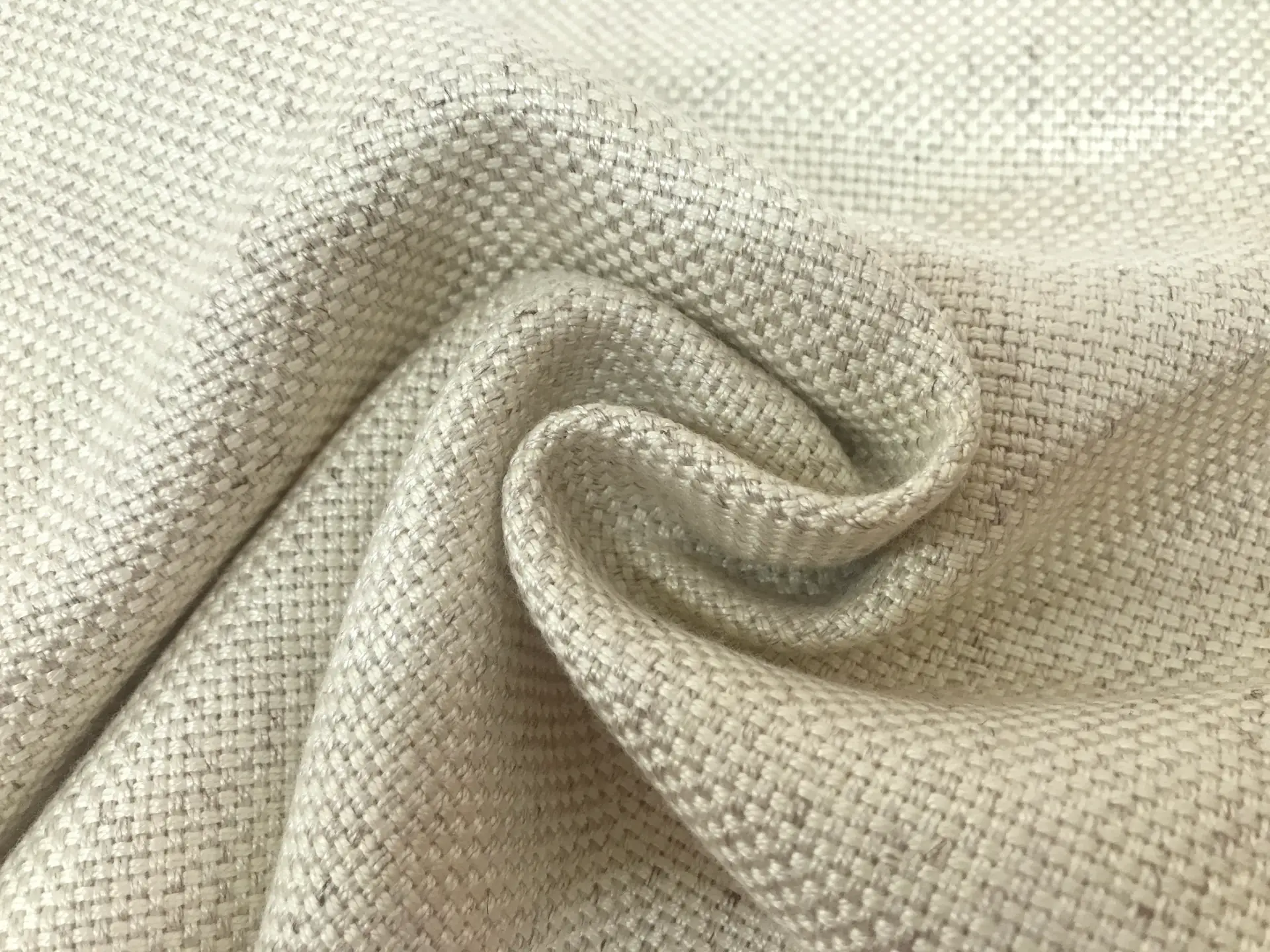 bamboo and linen blend in bone in a swirl