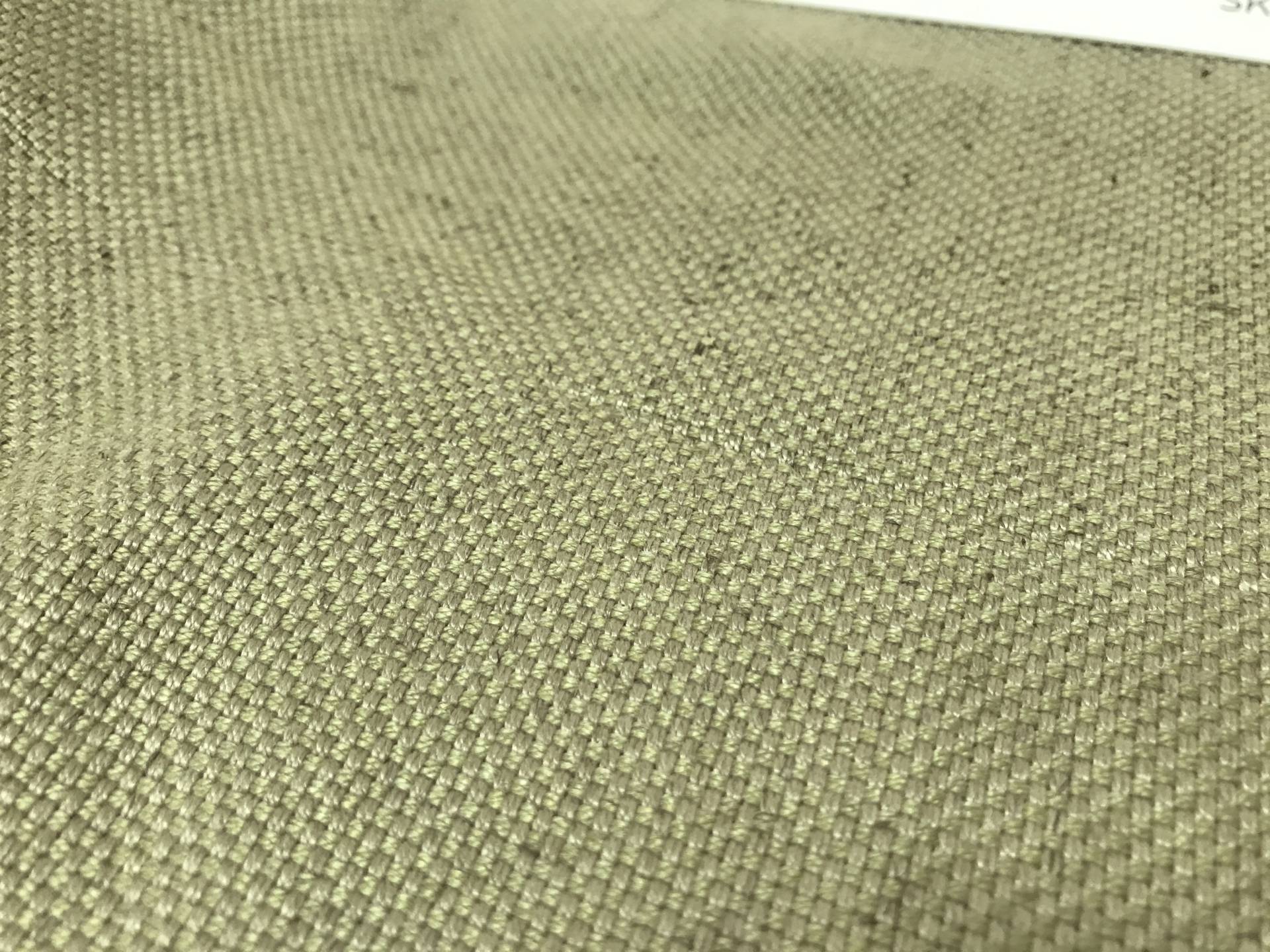 bamboo and linen blend in oak closeup to show texture
