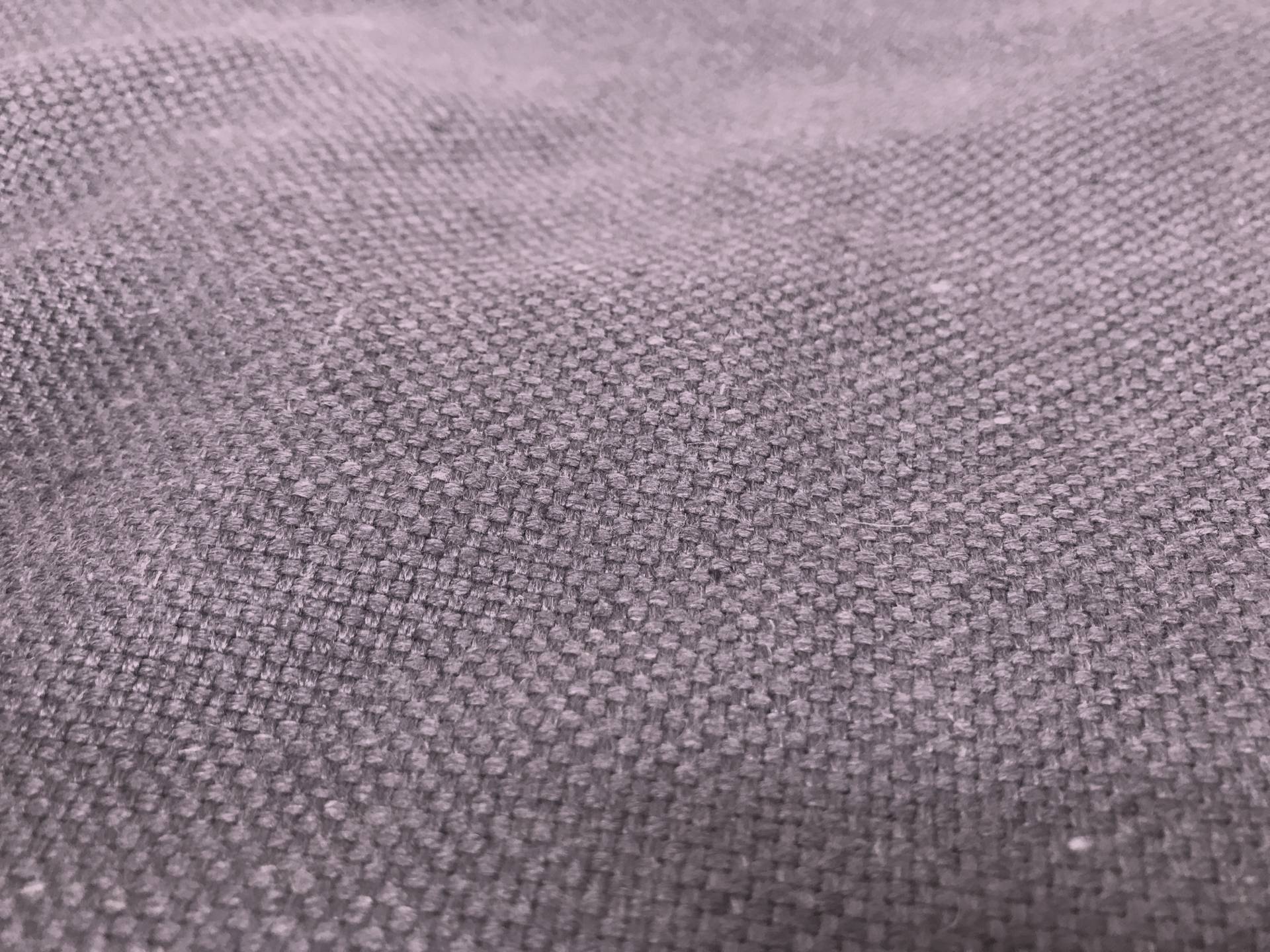 bamboo and linen blend in eggplant closeup to show texture