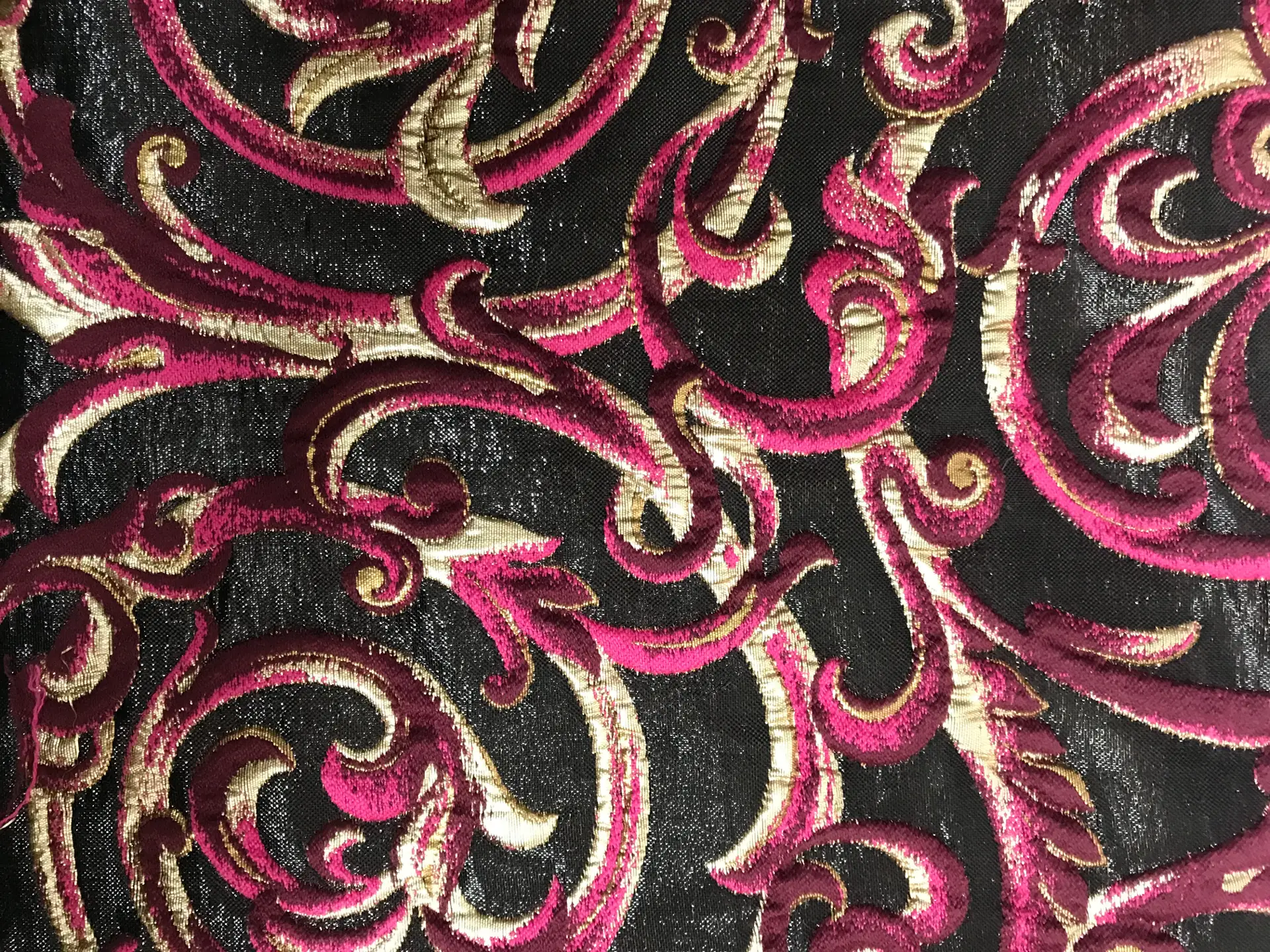 Italian Metallic Brocade with Large Fleur de Lis
