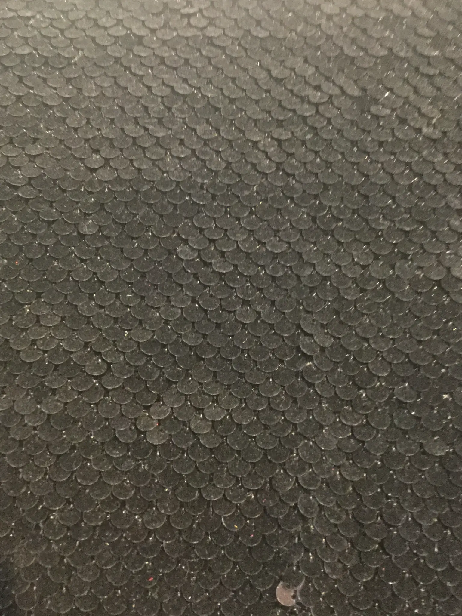 Flocked Baby Paillettes on Stretch Velvet in Black
