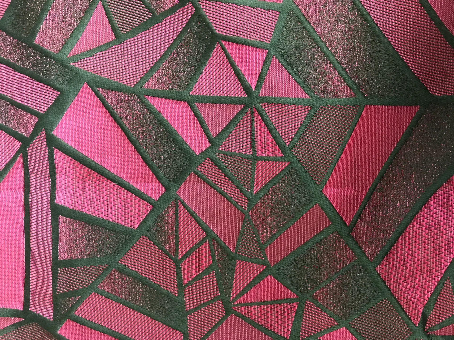 Italian Cotton Brocade with Abstract Spiderwebs