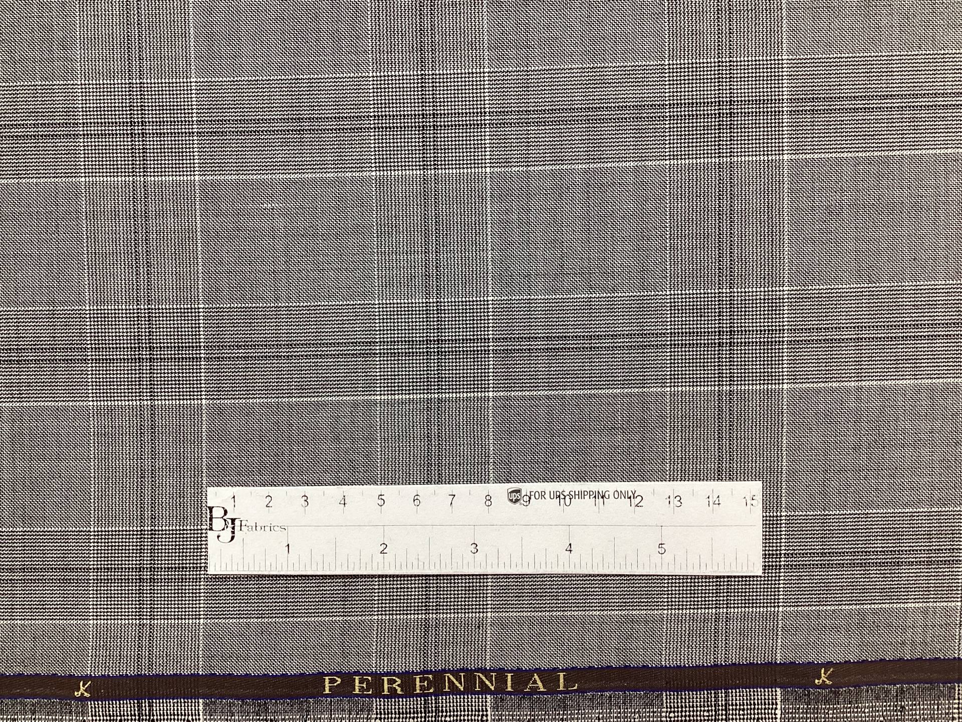 Italian Vitale Barberis Wool Glen Plaid in Black and White