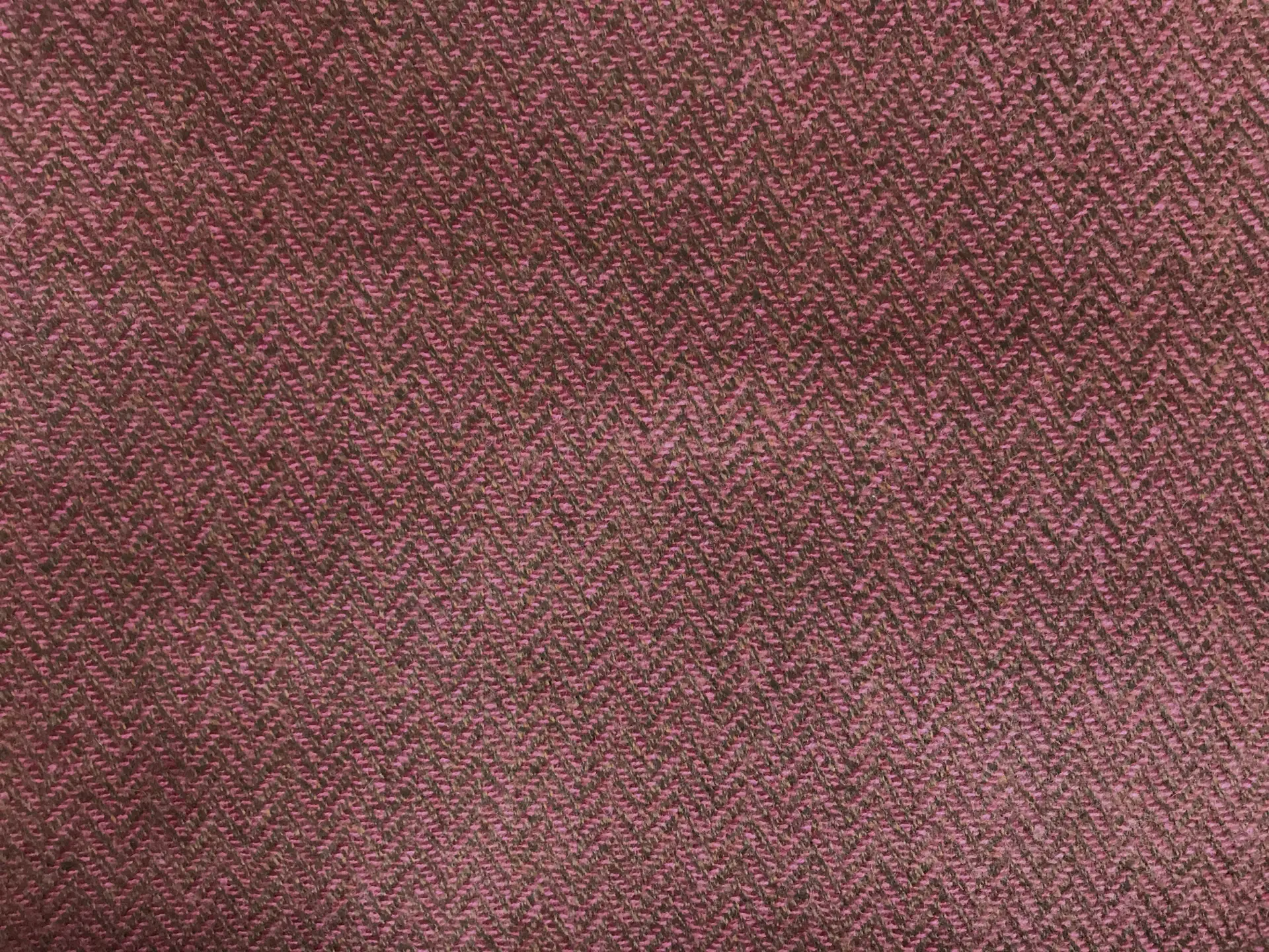 Italian Wool and Polyester Woven Zig Zag in brown and pink