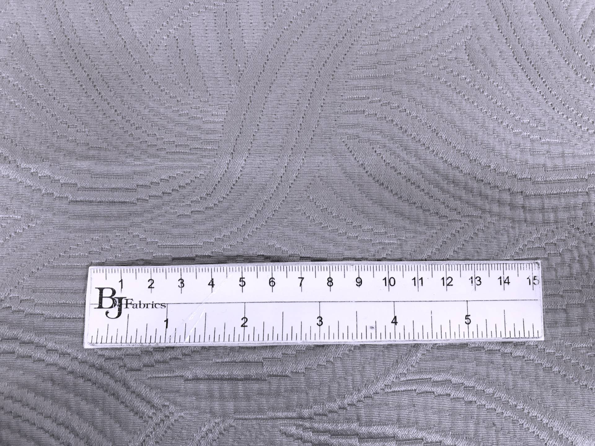 Wool and Acetate Brocade in Taupe with ruler to show scale