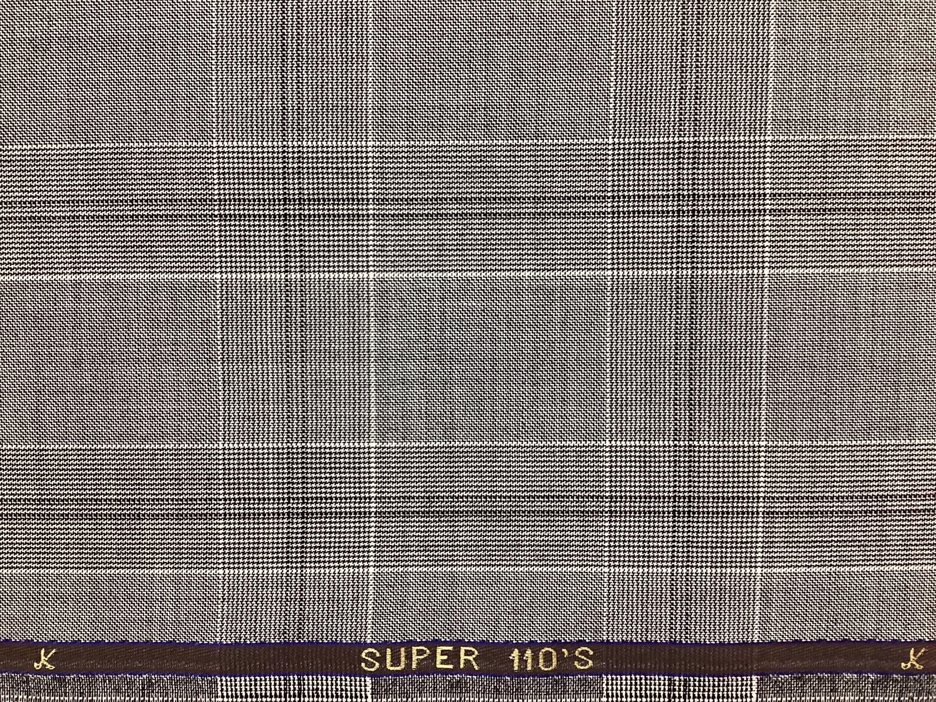 Italian Vitale Barberis Wool Glen Plaid in Black and White