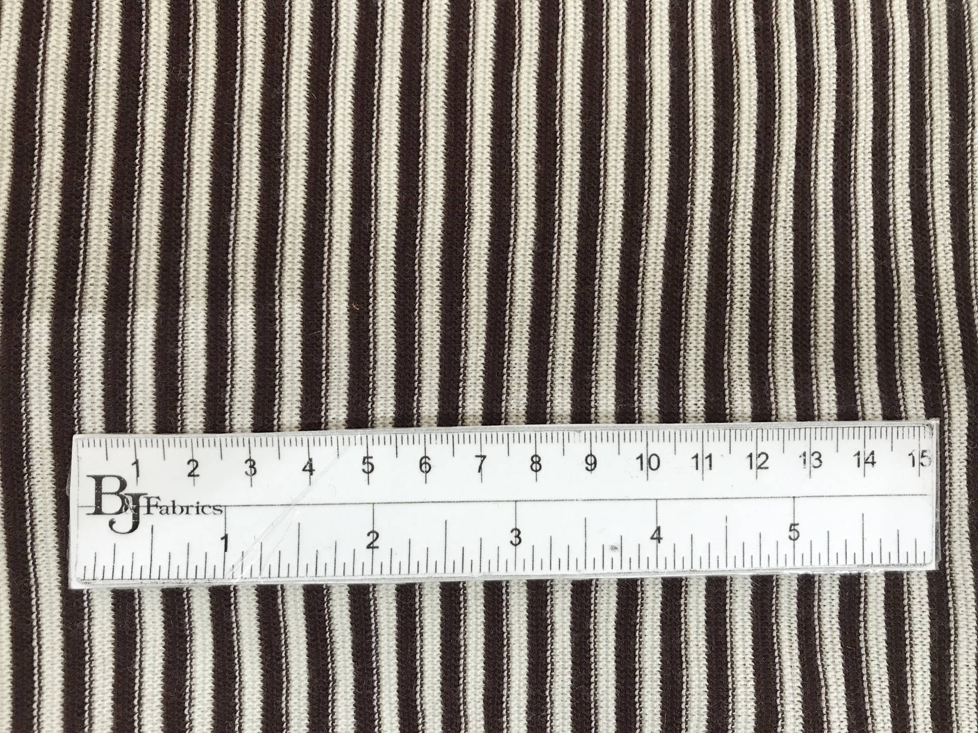 French Striped Wool Knit with ruler to show scale