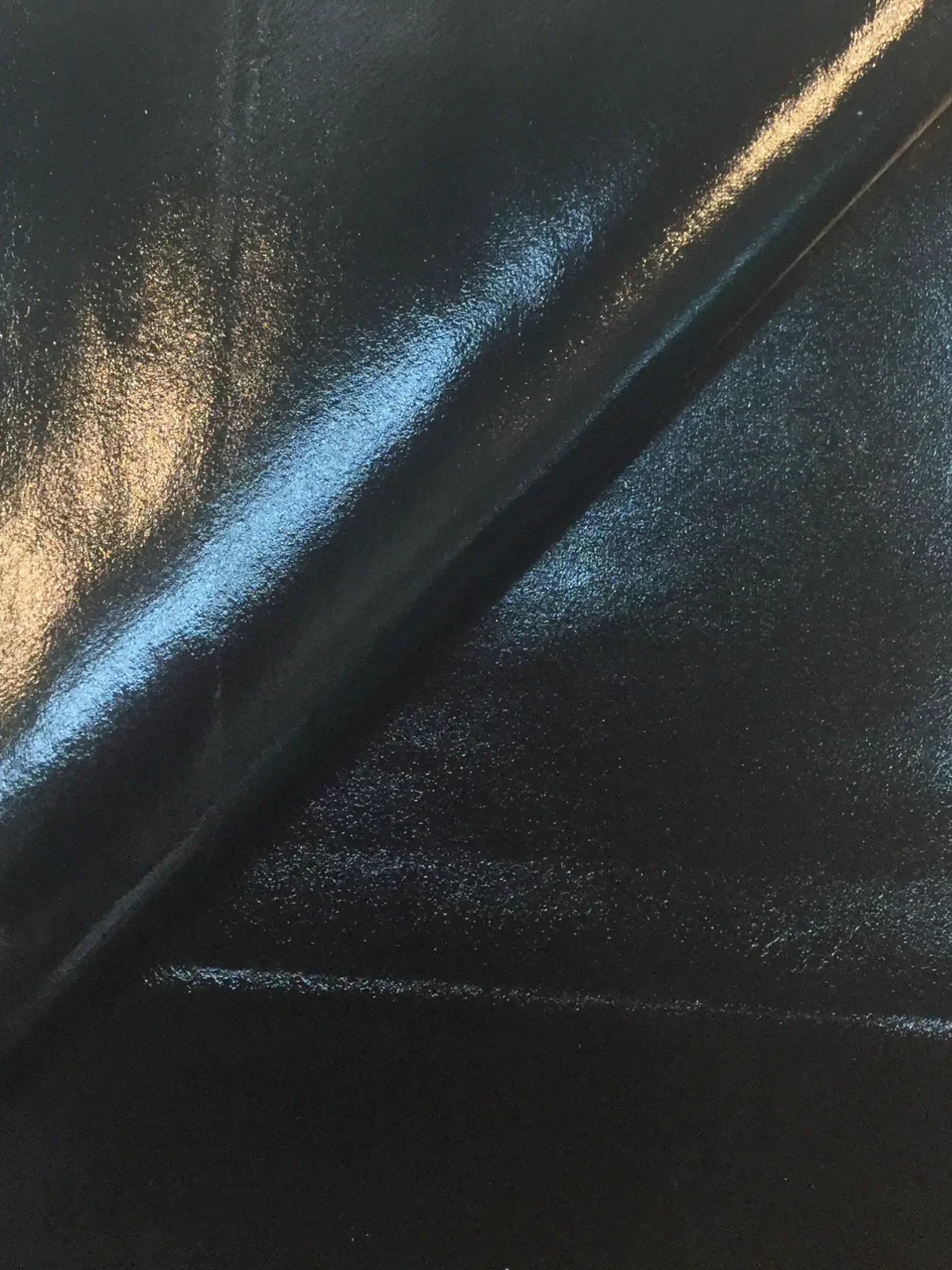 Coated Wool Melton in Black