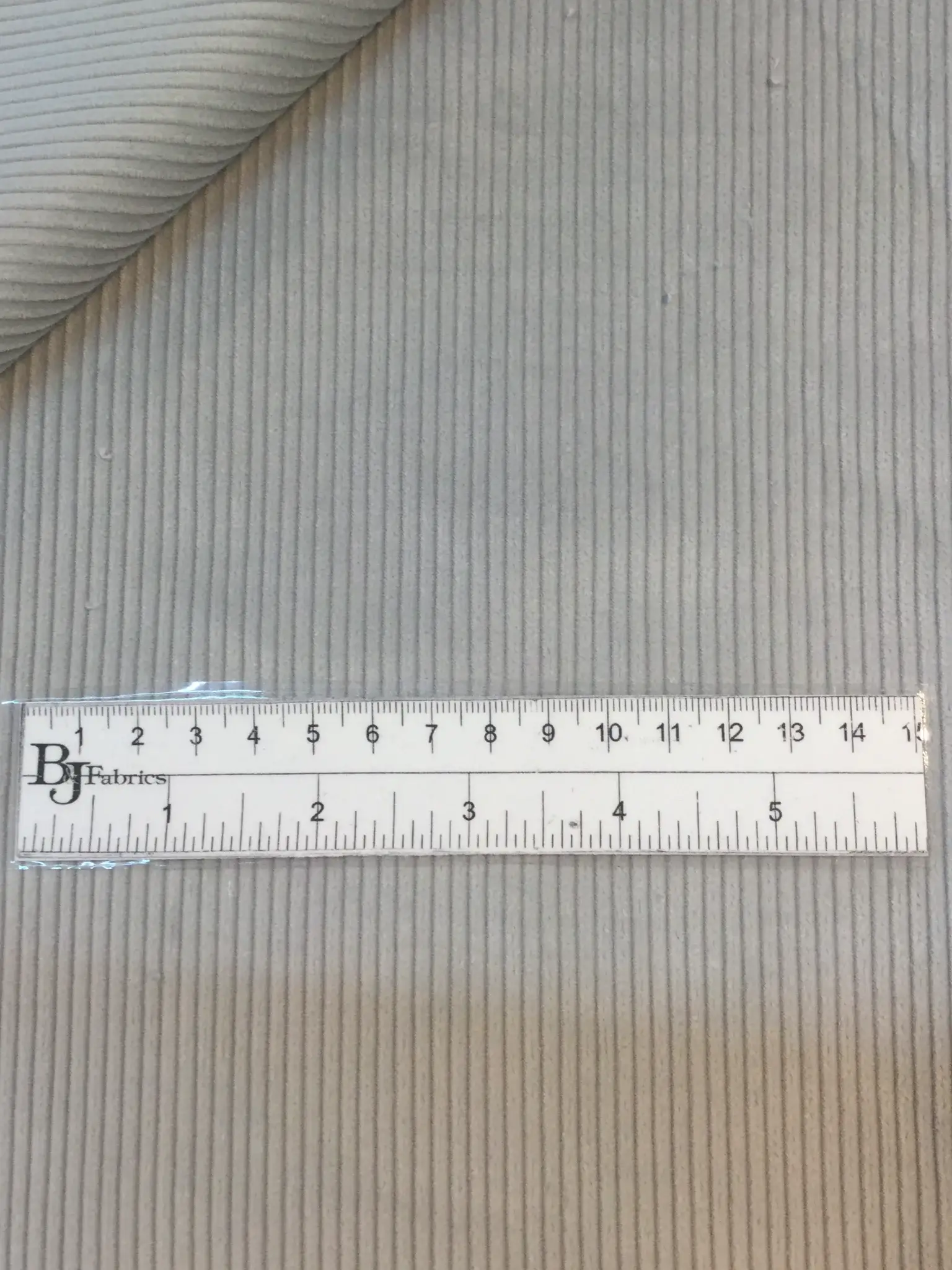 Cotton 8 Wale Corduroy in Light Grey