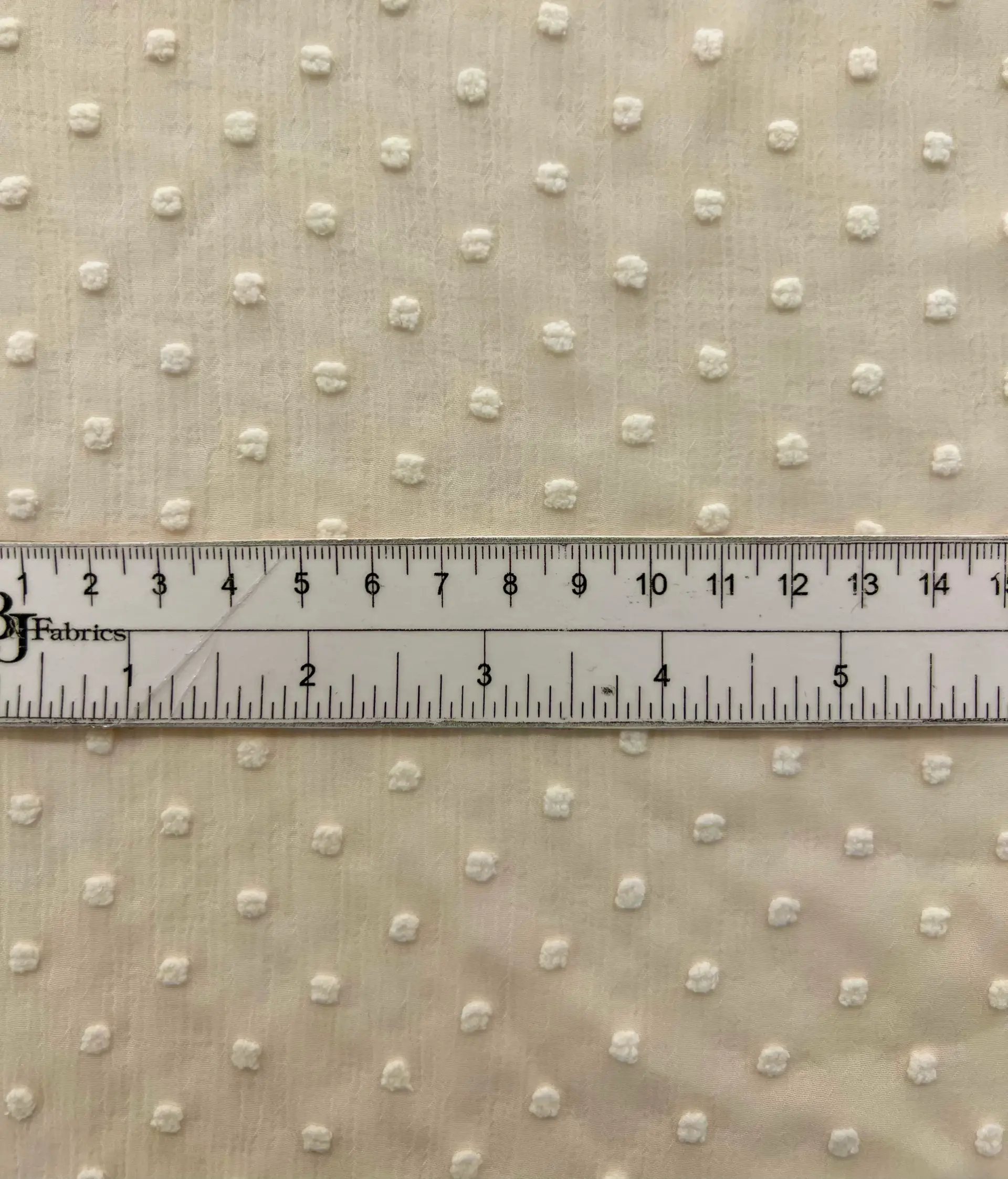 Clip Dotted Chiffon in Cream