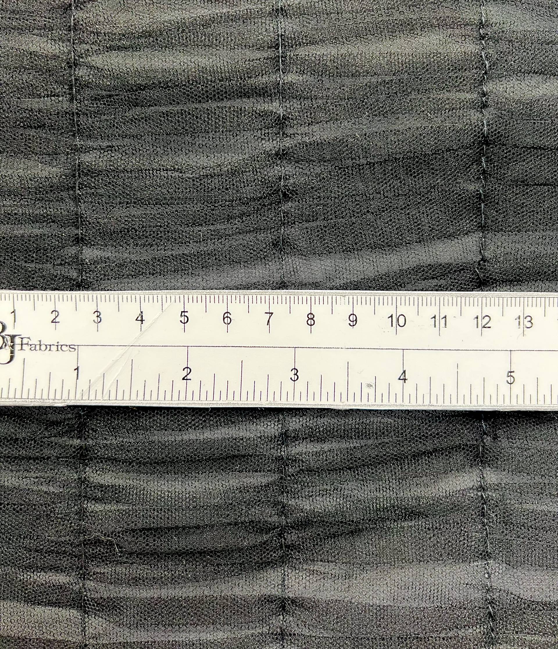 Ruched Tulle Stitched Over Polyester Taffeta