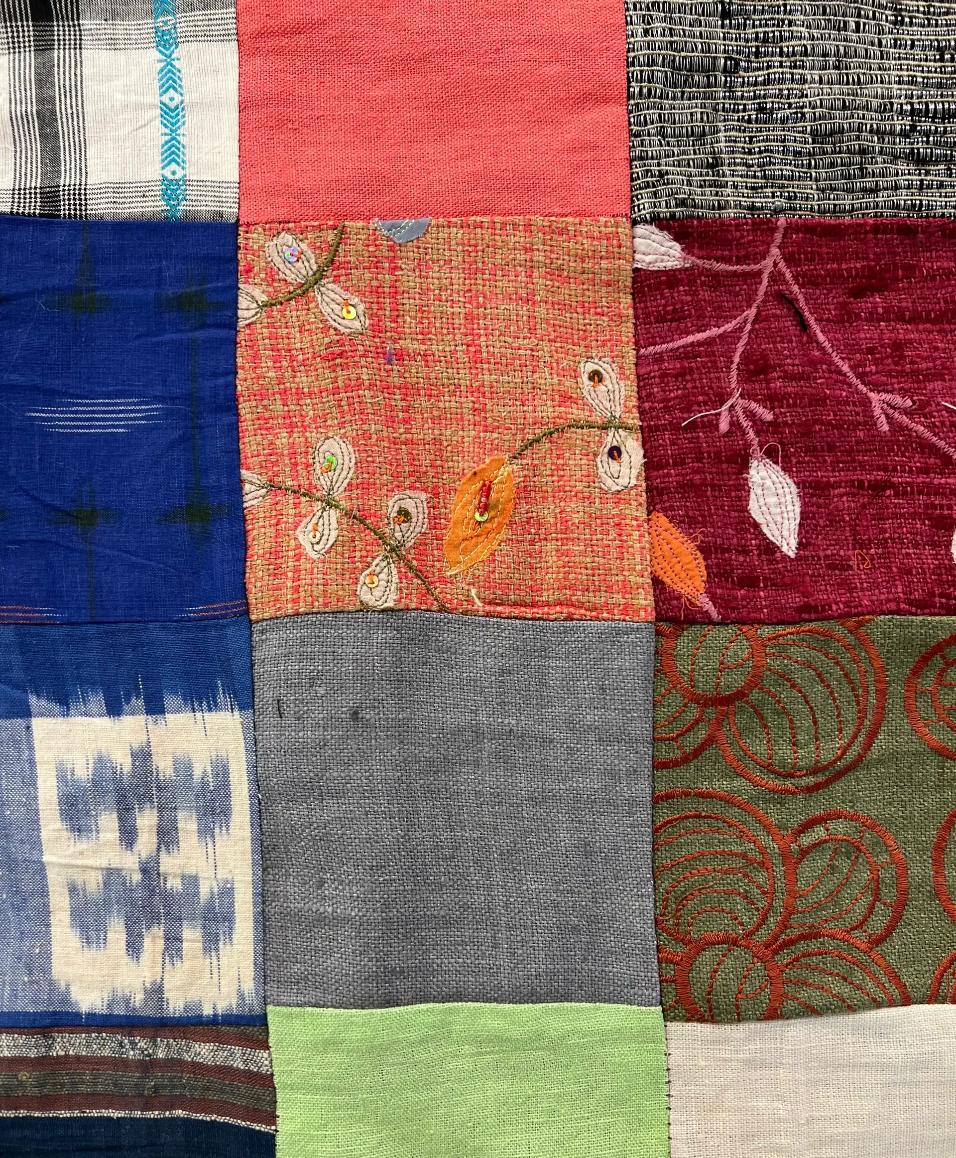 Raw Silk Patch work