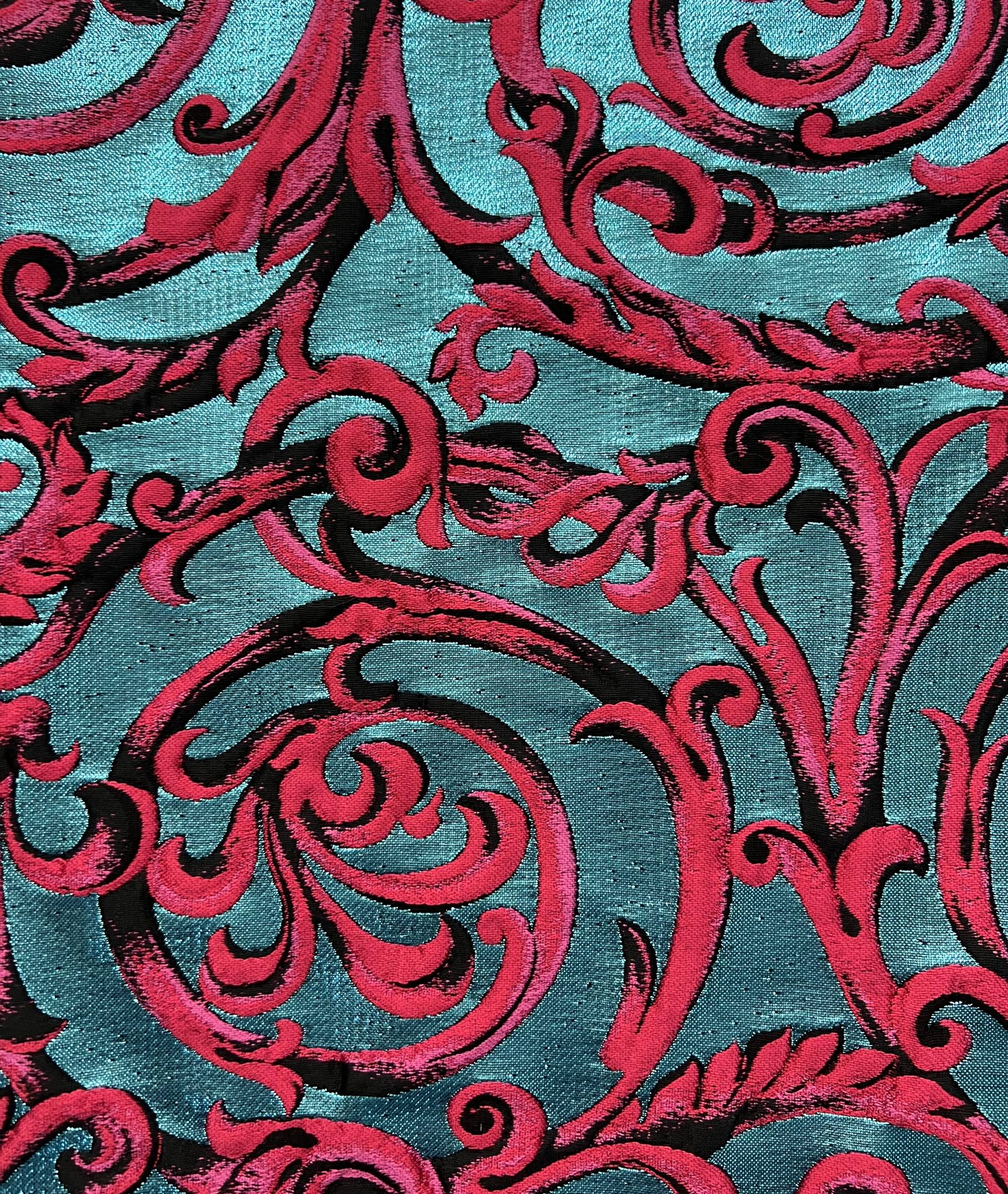 Cotton Viscose Acetate Metallic Brocade