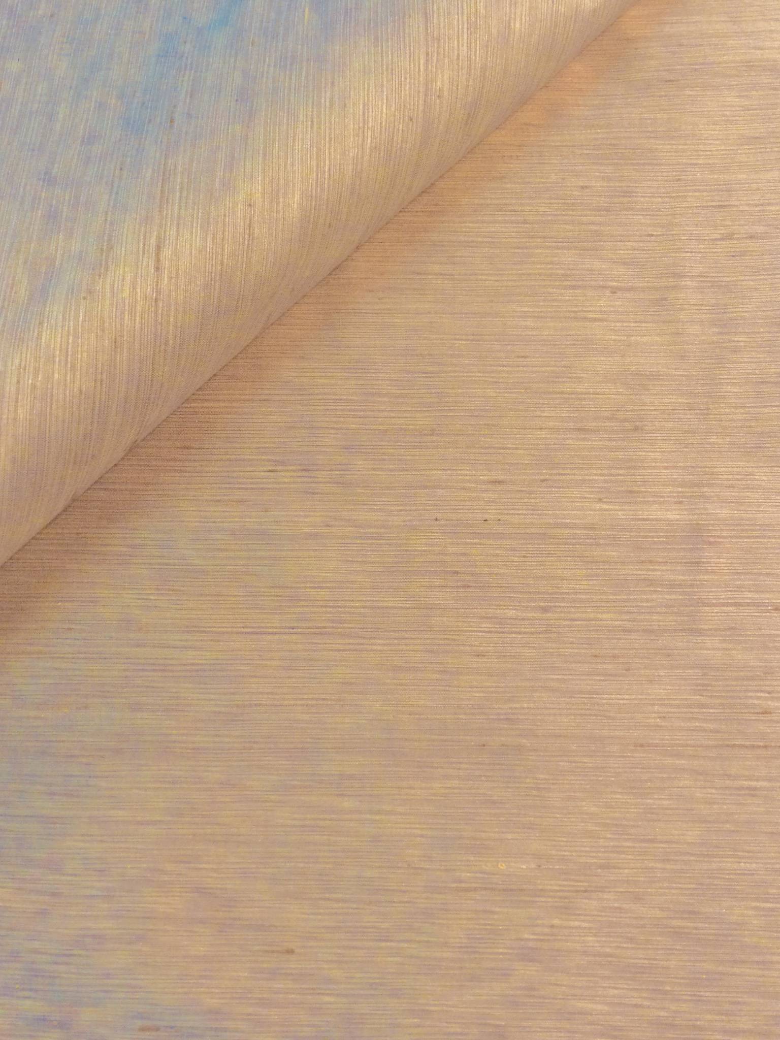 Heathered Silk Shantung in Redish-Brown/Natural