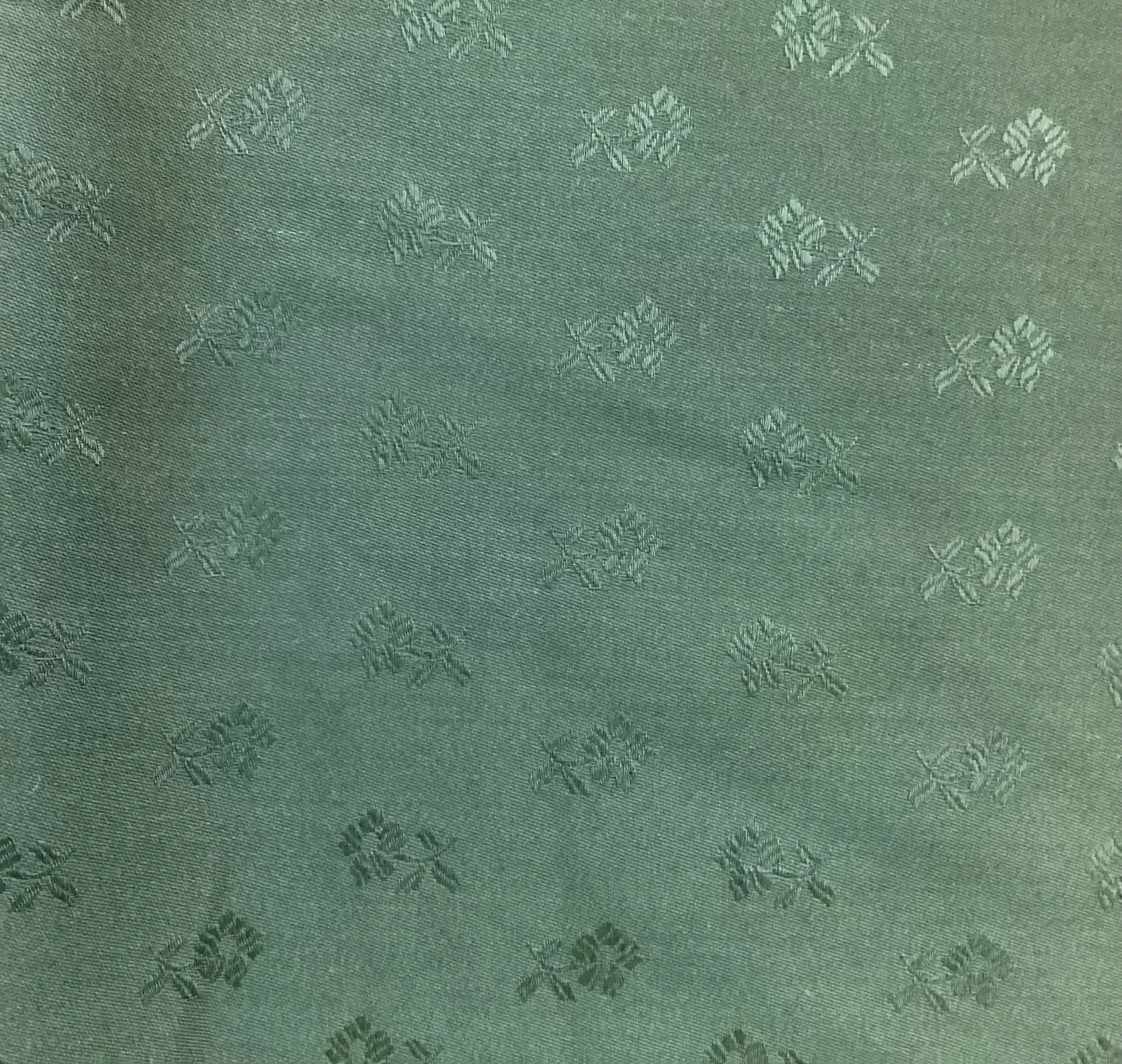 100% Wool Jacquard in Pine Green