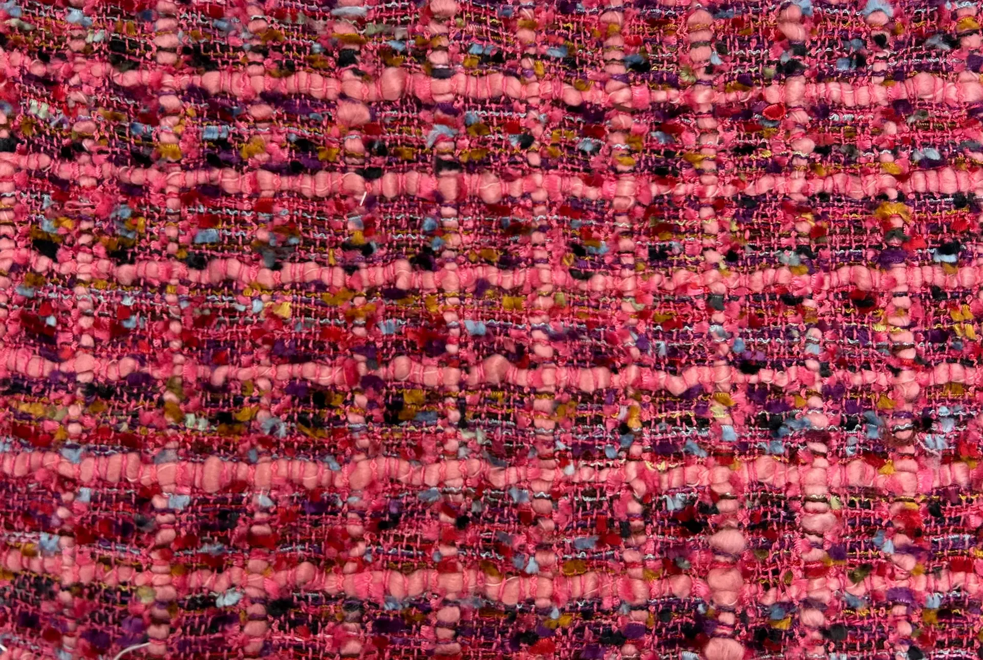 Rayon and Polyester Blend Tweed in Purples and Pinks 
