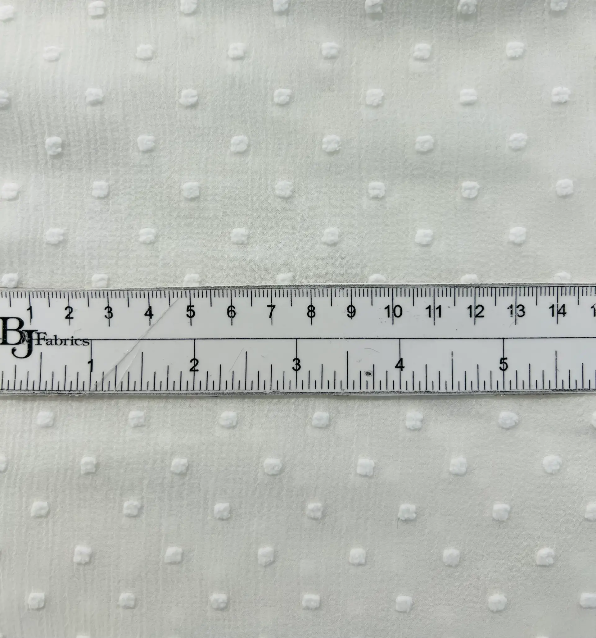 Clip Dotted Chiffon in White