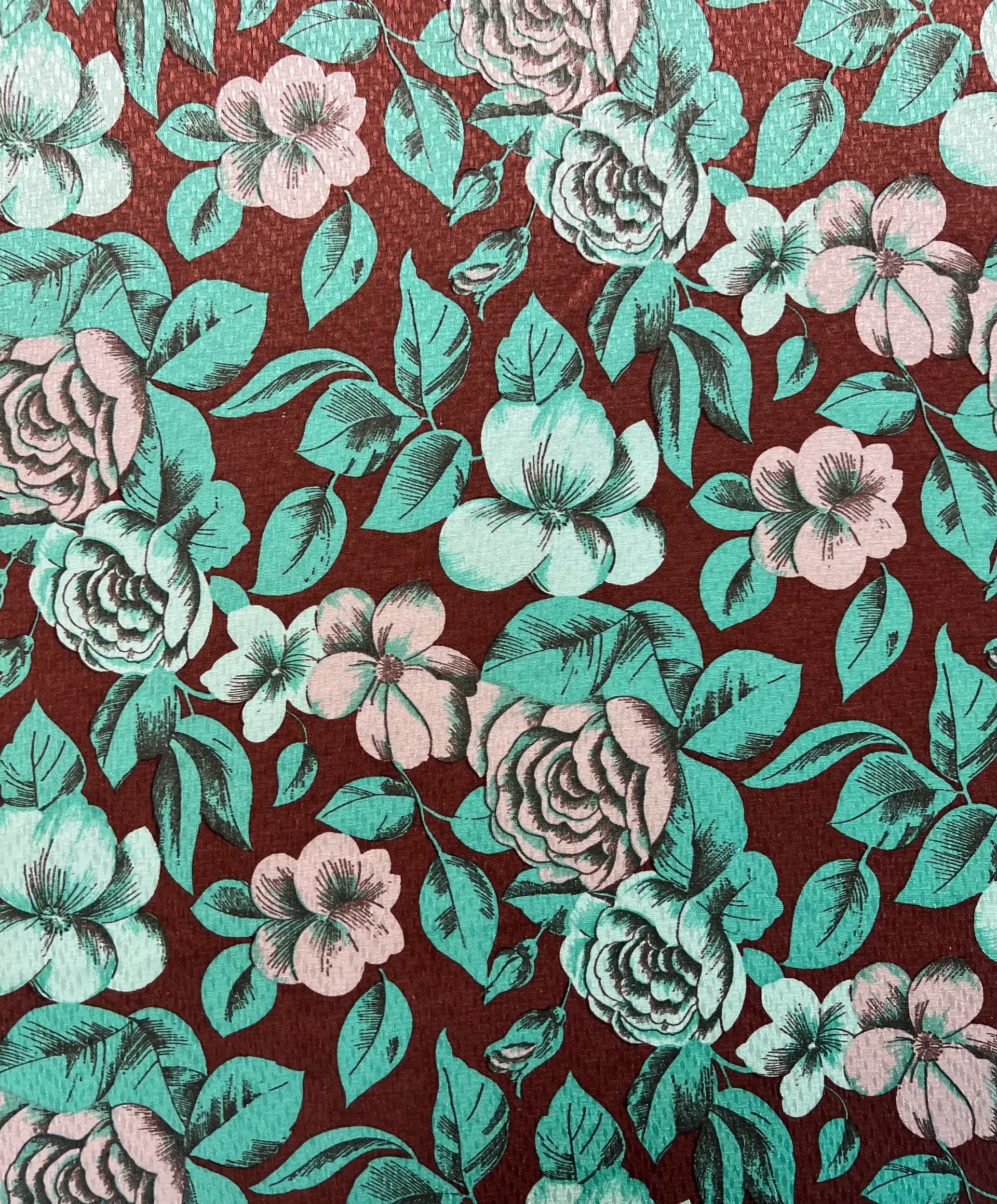 Italian Printed Silk & Wool Jacquard