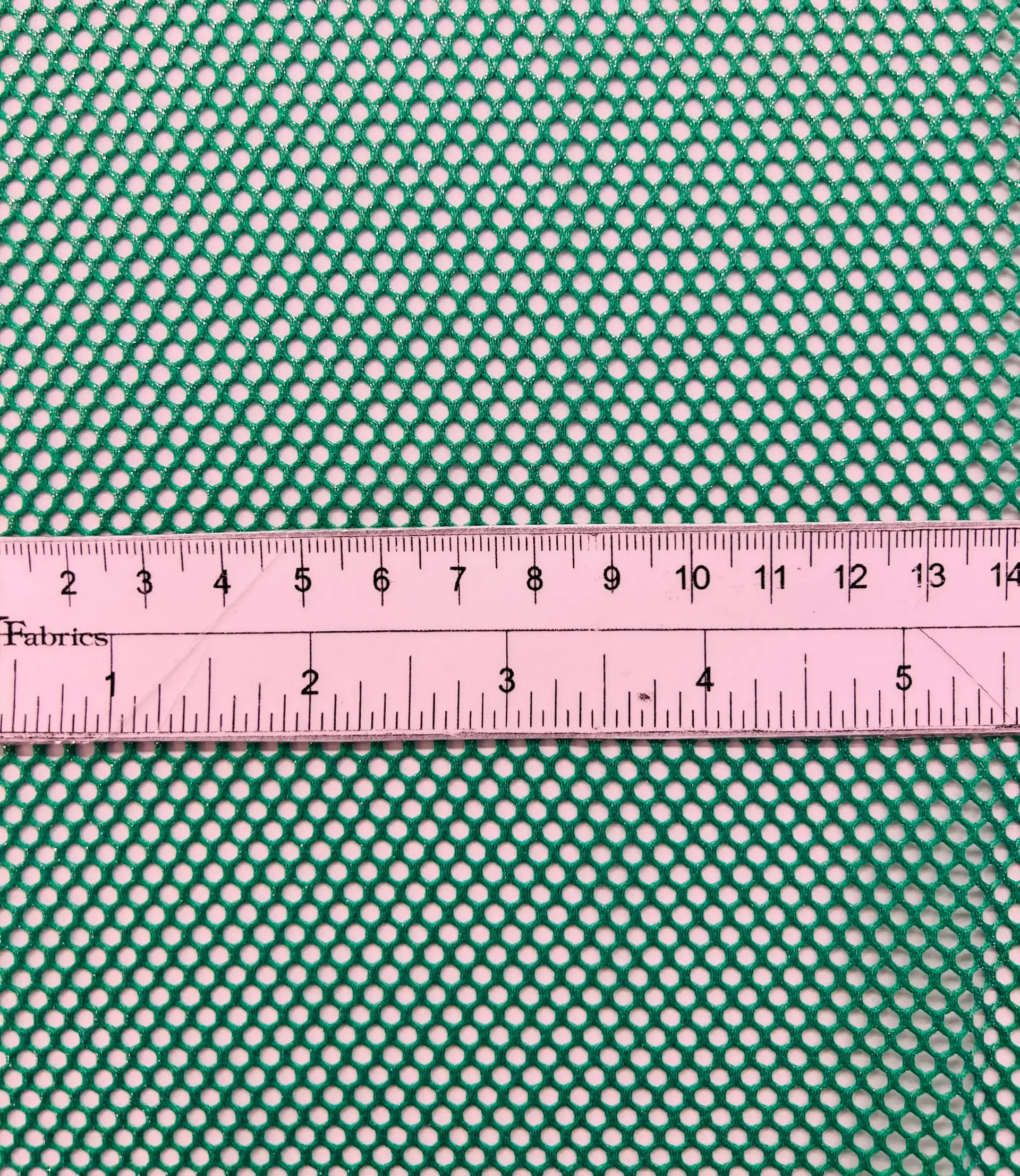 Metallic Silver Foiled Mesh in Jade Green