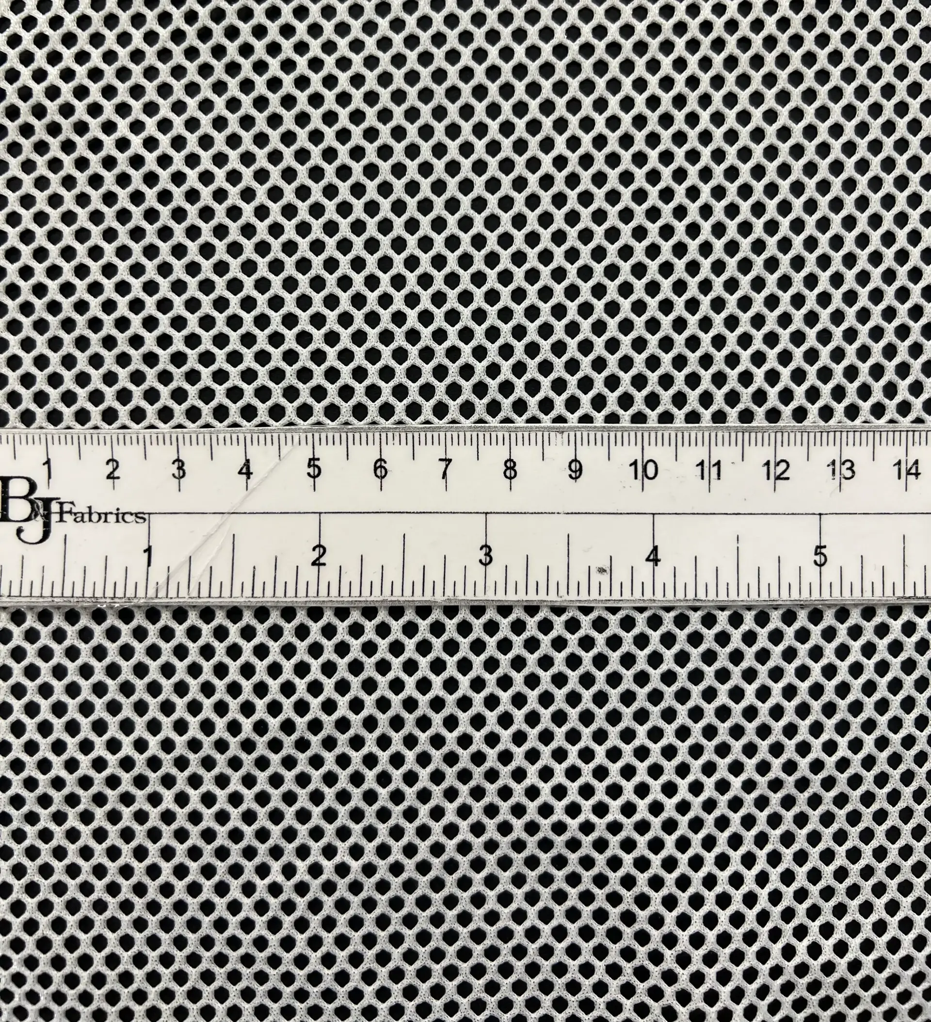 Metallic Silver Foiled Mesh in White