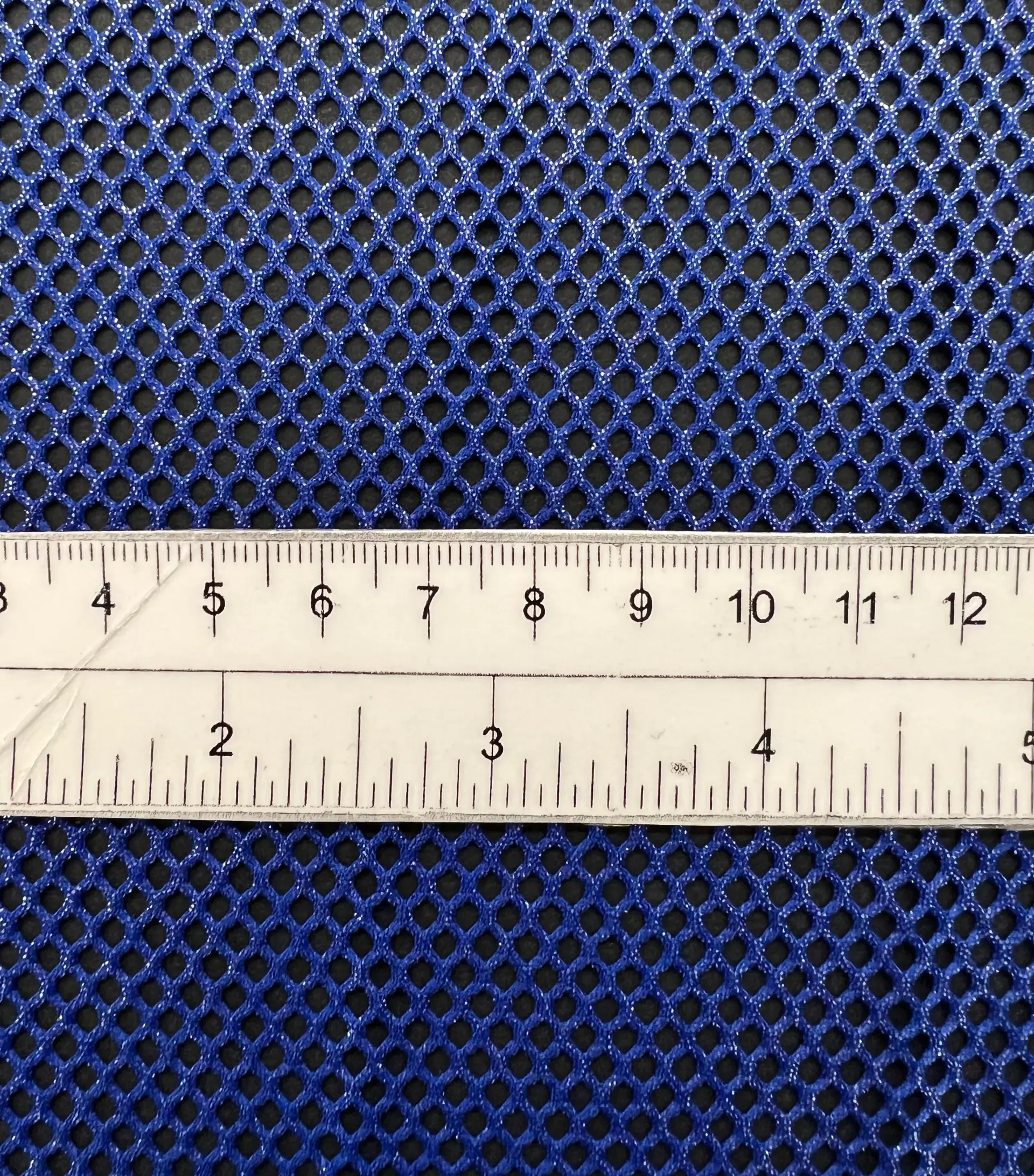 Metallic Silver Foiled Mesh in Royal Blue