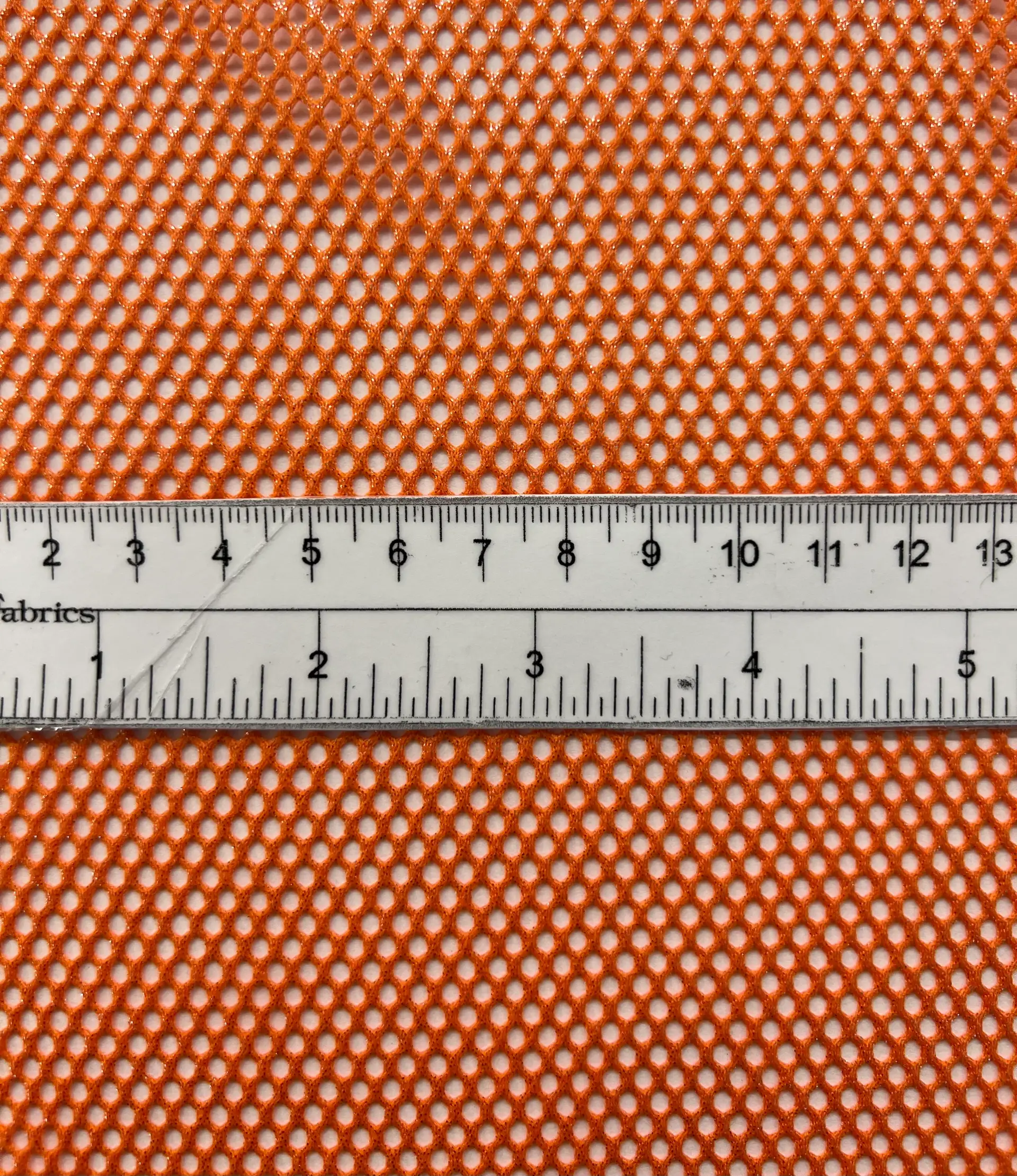 Metallic Silver Foiled Mesh in Orange
