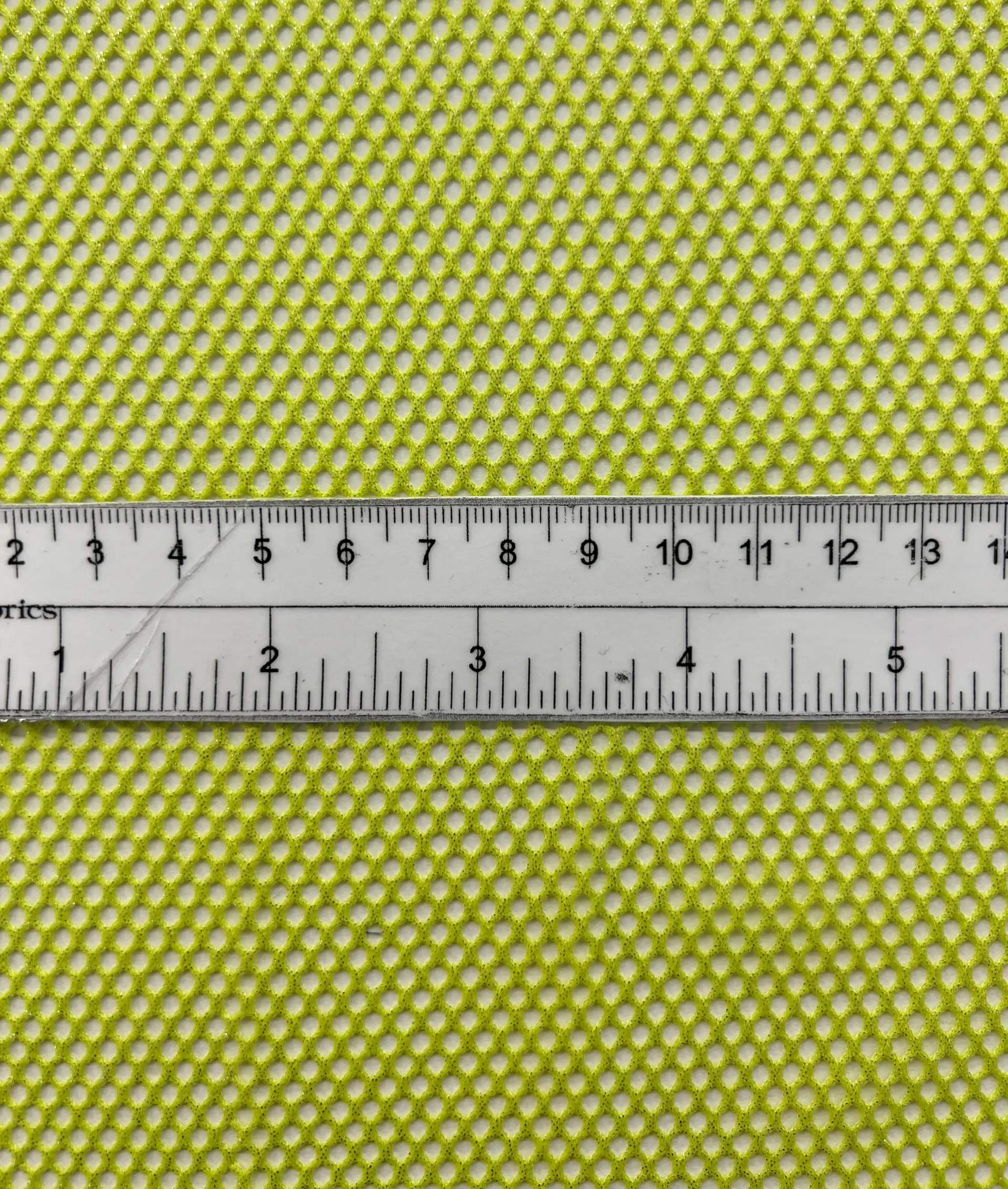 Metallic Silver Foiled Mesh in Neon Lime
