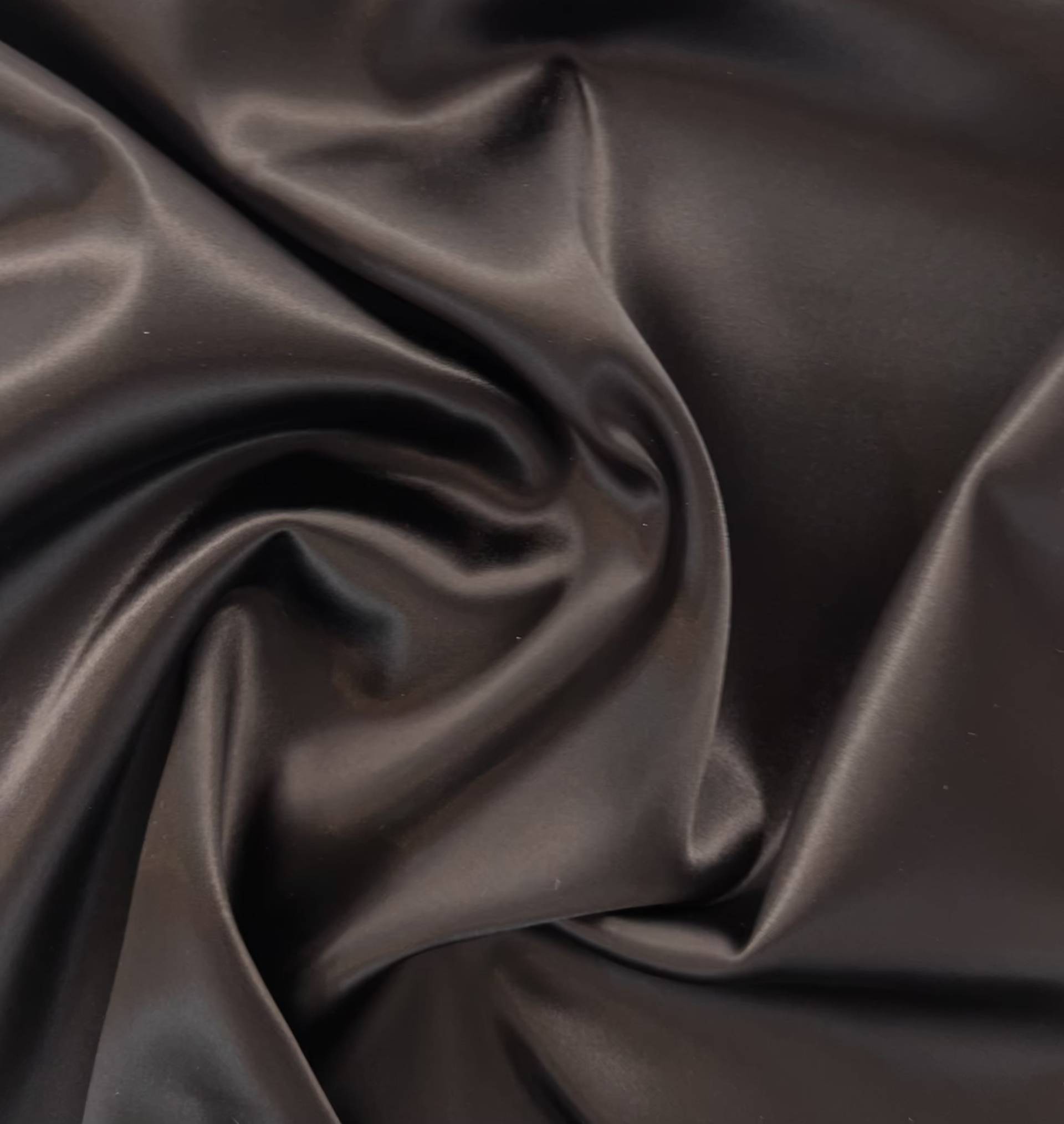 Italian Acetate Stretch Satin in Espresso