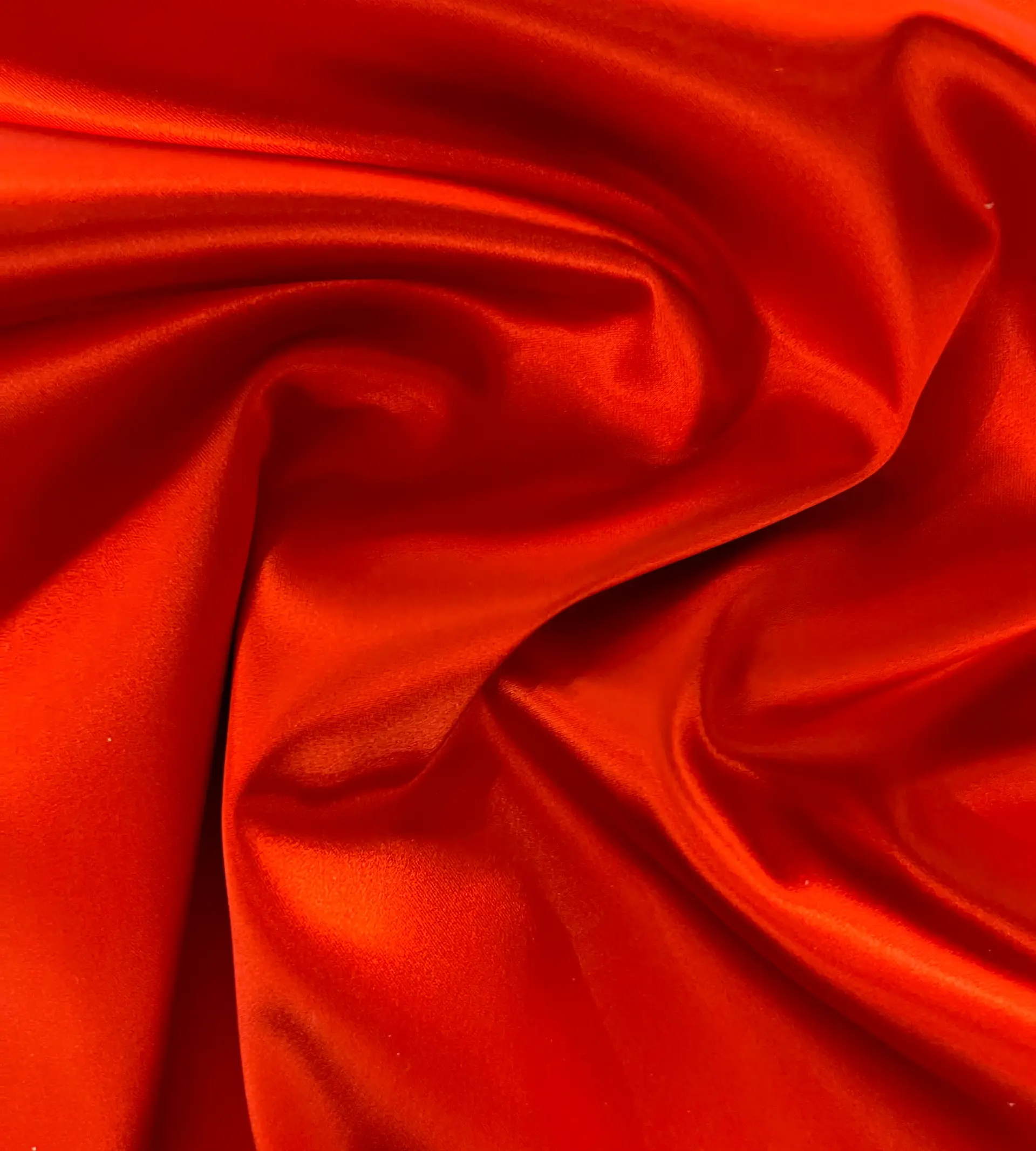 Italian Acetate Stretch Satin in Flame