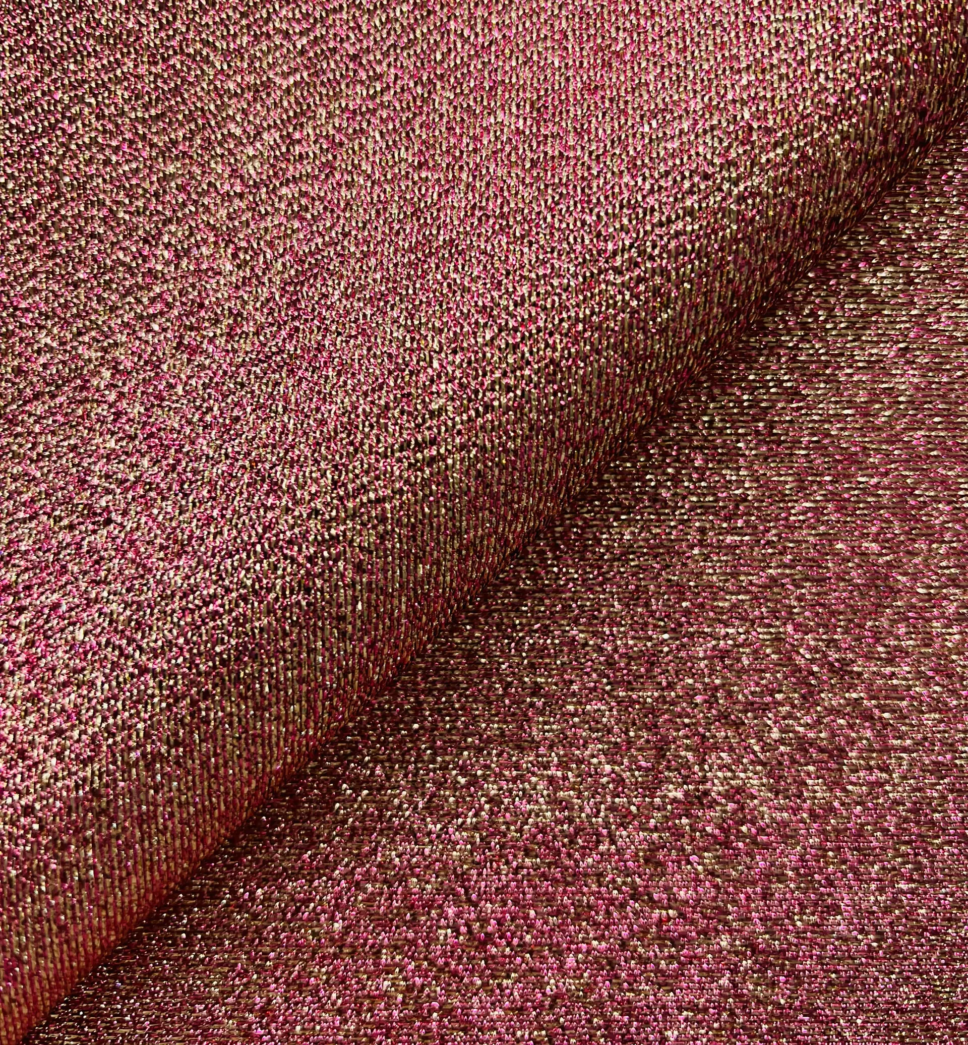 Silk Blend Lamé Crepé Pink & Gold Iridescent