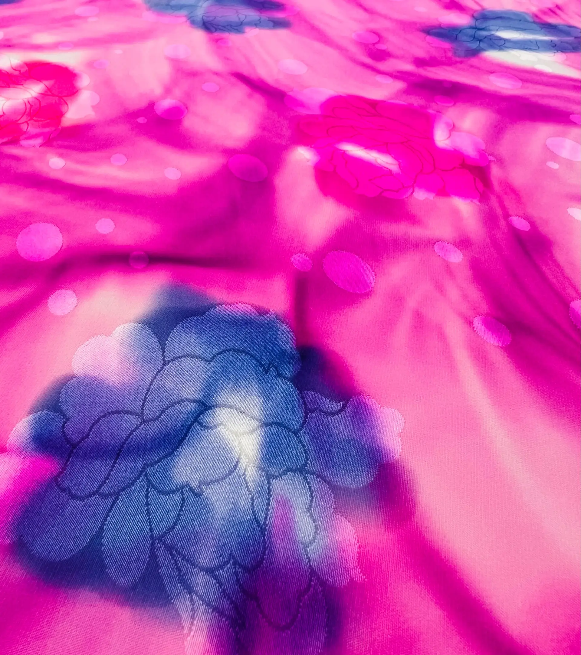 Printed Silk Charmeuse Jacquard