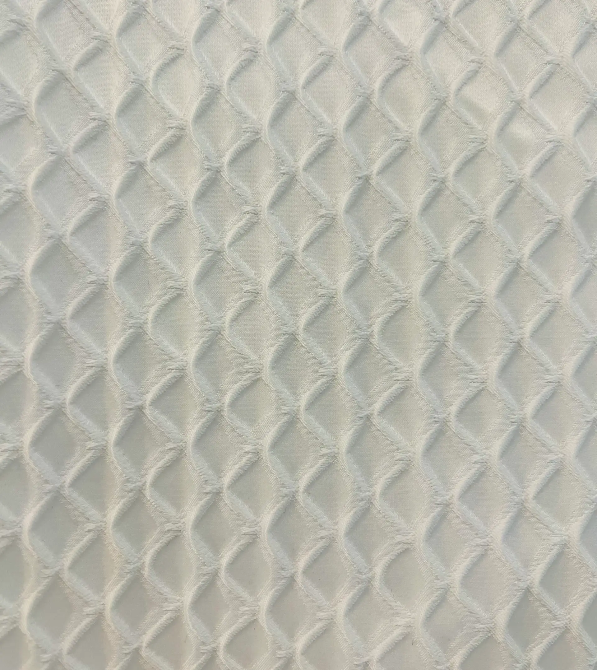 Birdseye Cloqué in White