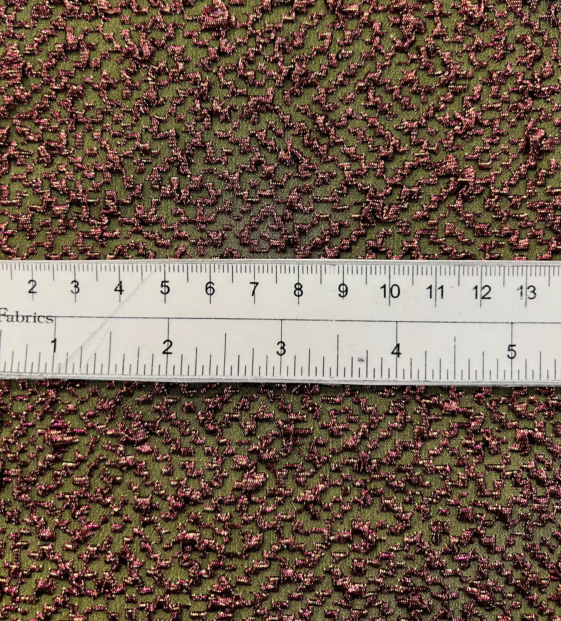 Opalescent Stretch Metallic Brocade in Olive/Bronze