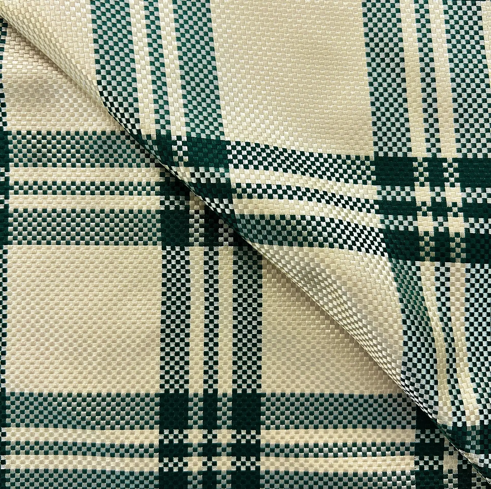 PURE SILK BASKETWEAVE PLAID
