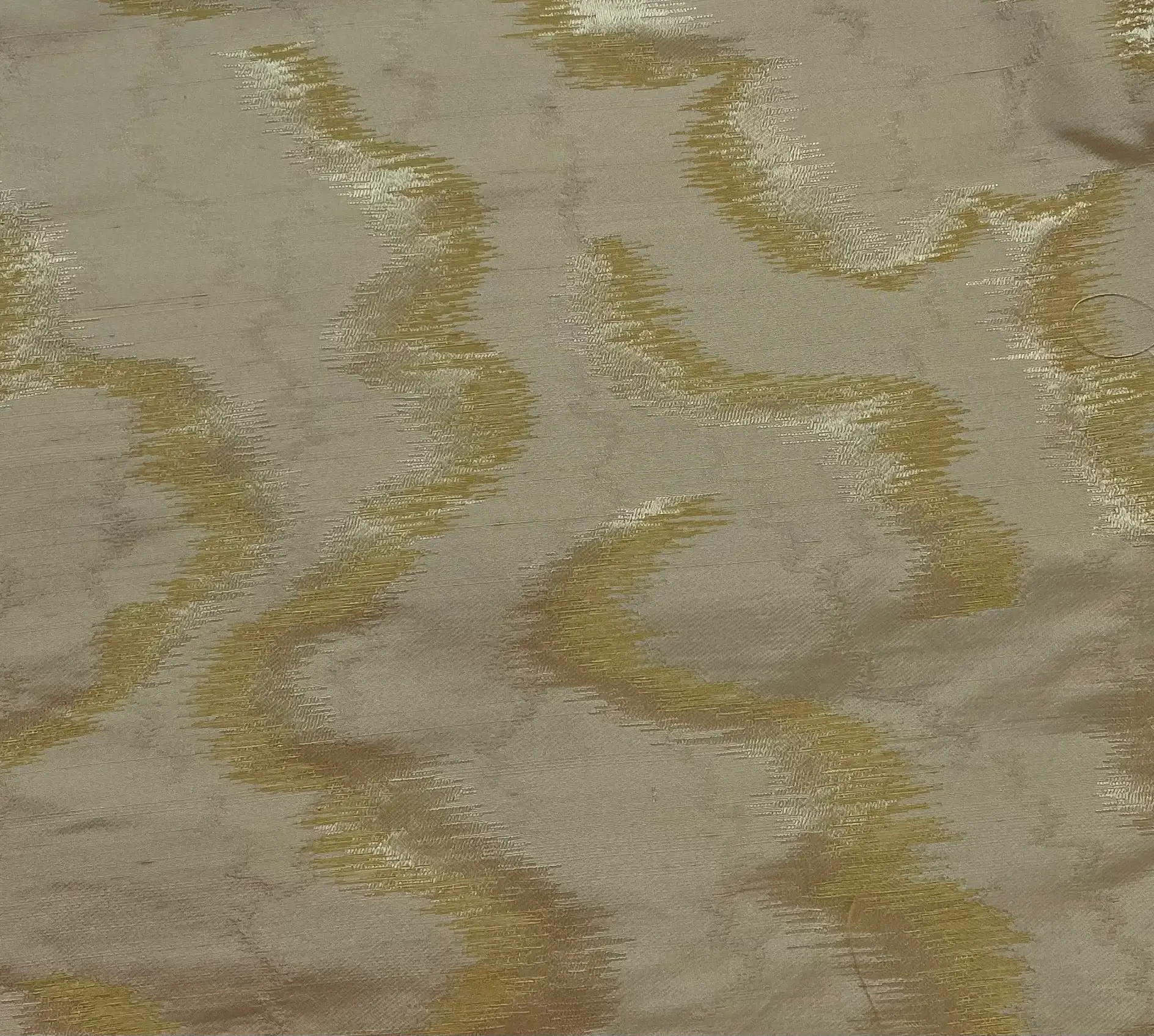 100% Silk Brocade in Gold