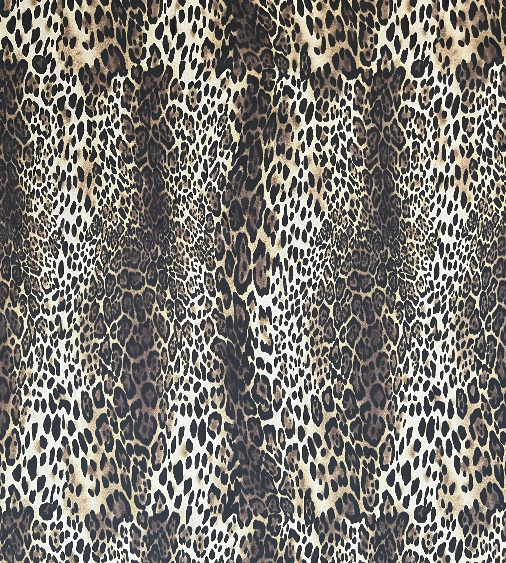 Printed Silk Chiffon in Leopard