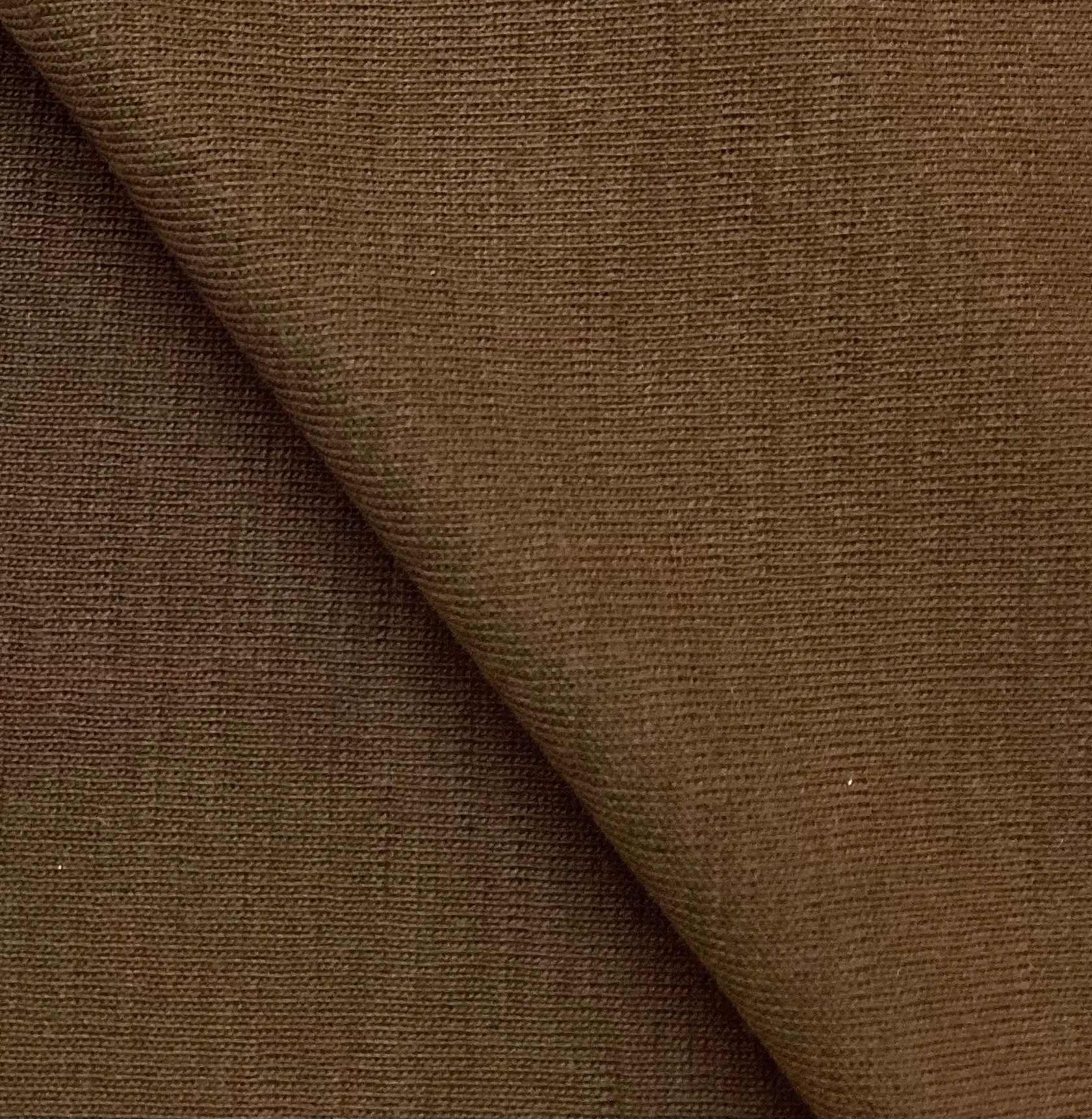 30% Wool 70% Acrylic Tubular Rib Knit In Chocolate 